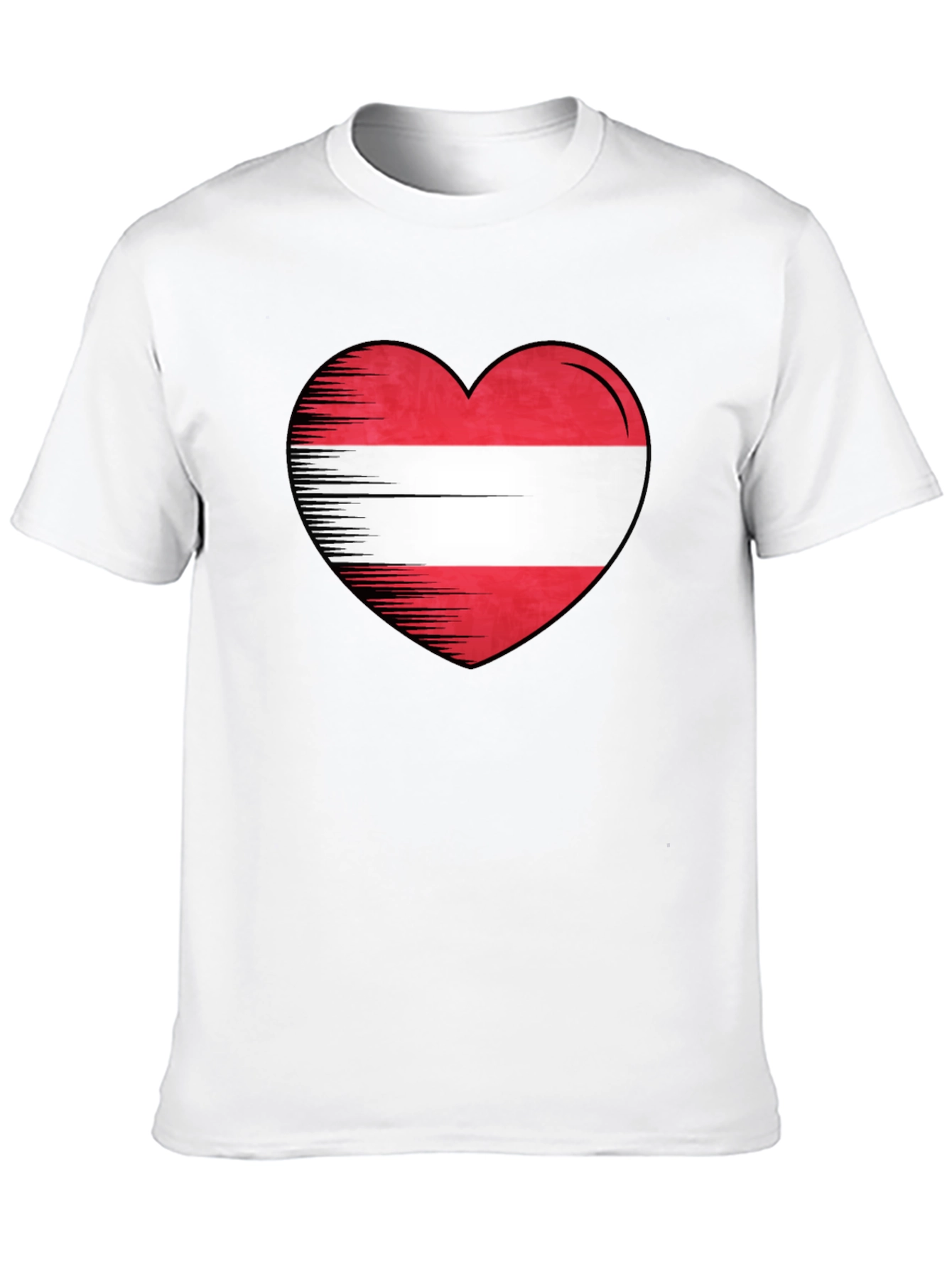 Austrian Flag Heart T-Shirt