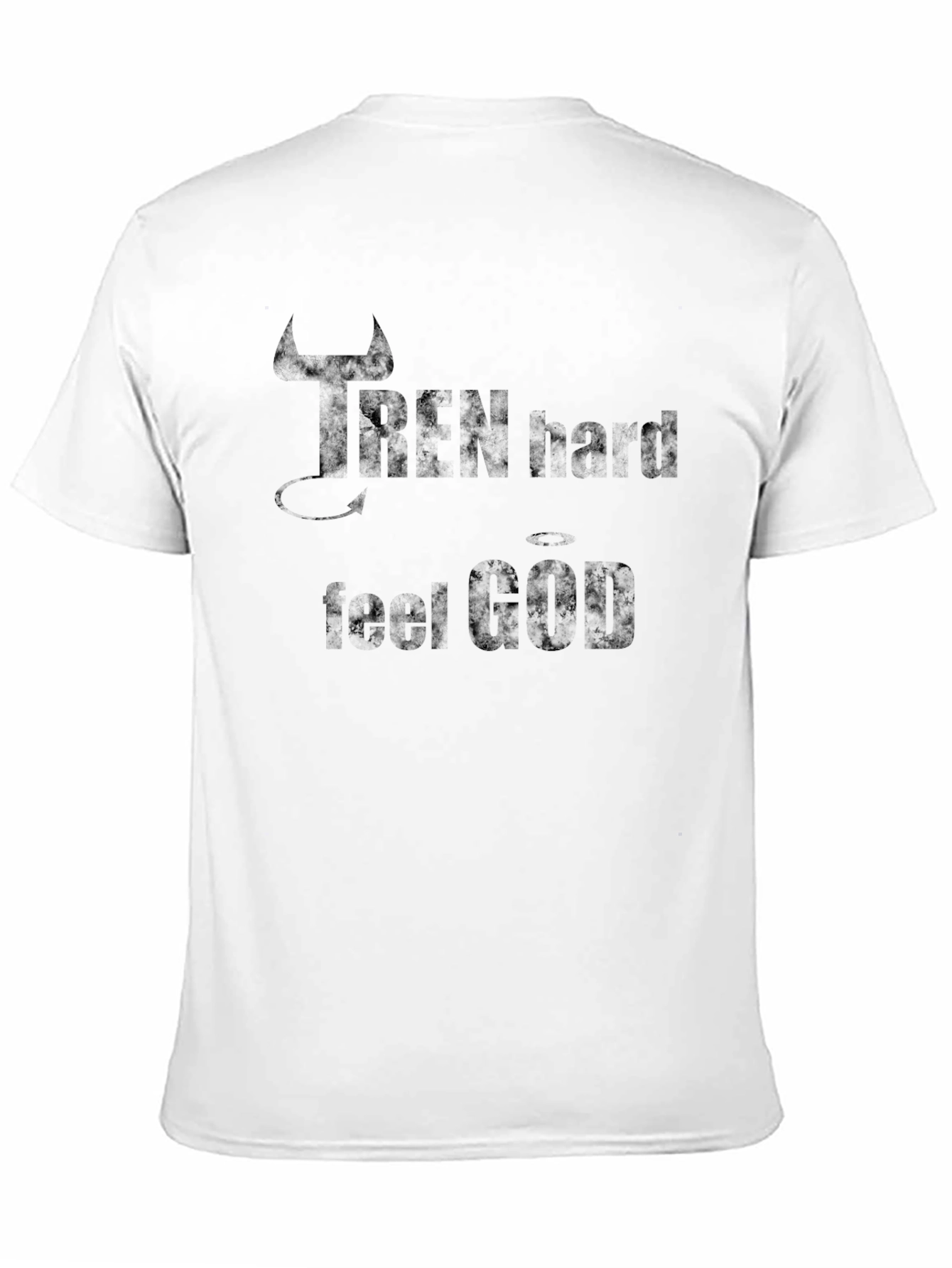 Iron Hard Feel God Mens Black Graphic T-Shirt