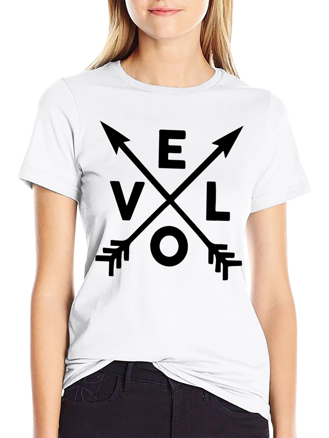 Evolve Arrow Graphic Tee - Unisex Black T-Shirt