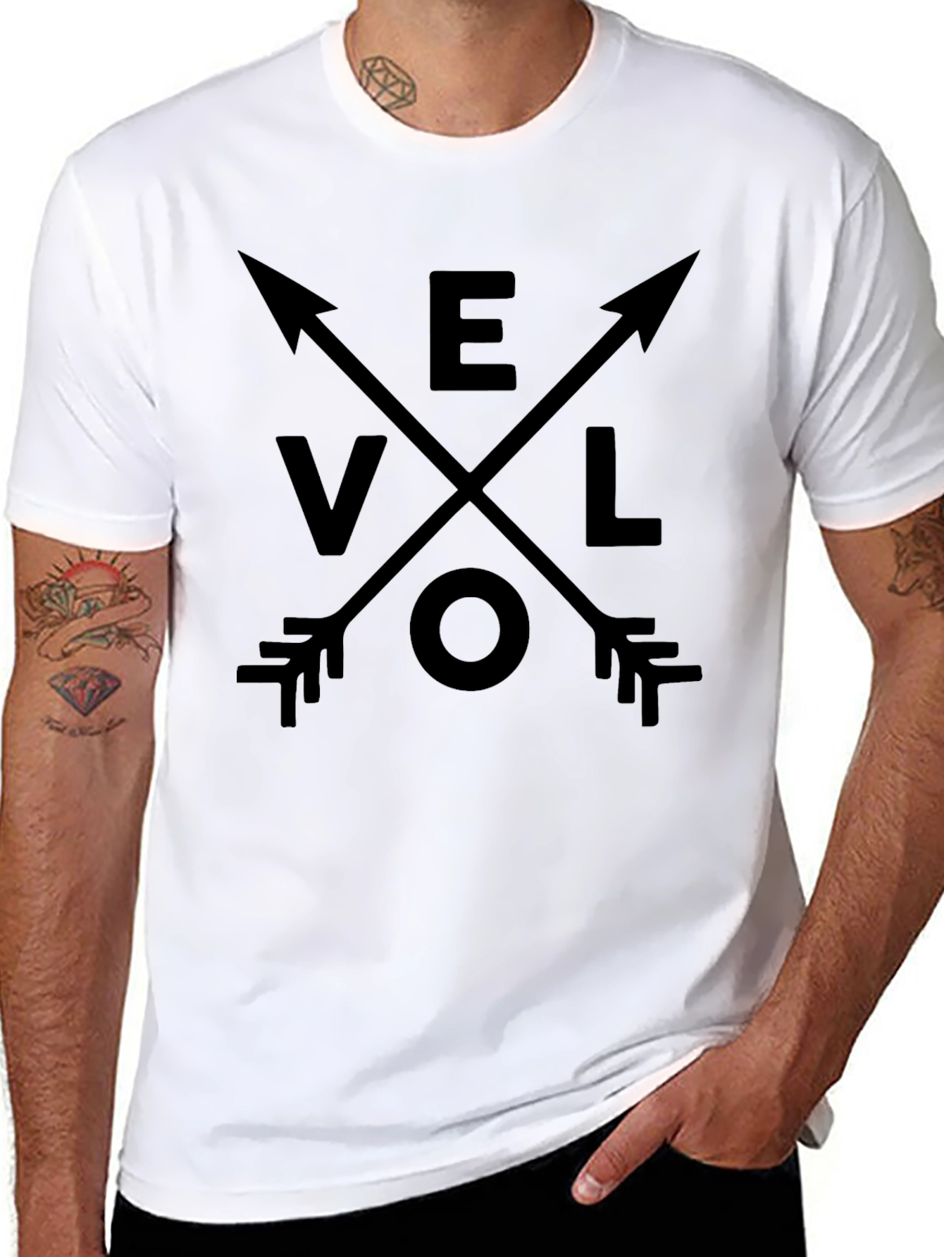 Evolve Arrow Graphic Tee - Unisex Black T-Shirt