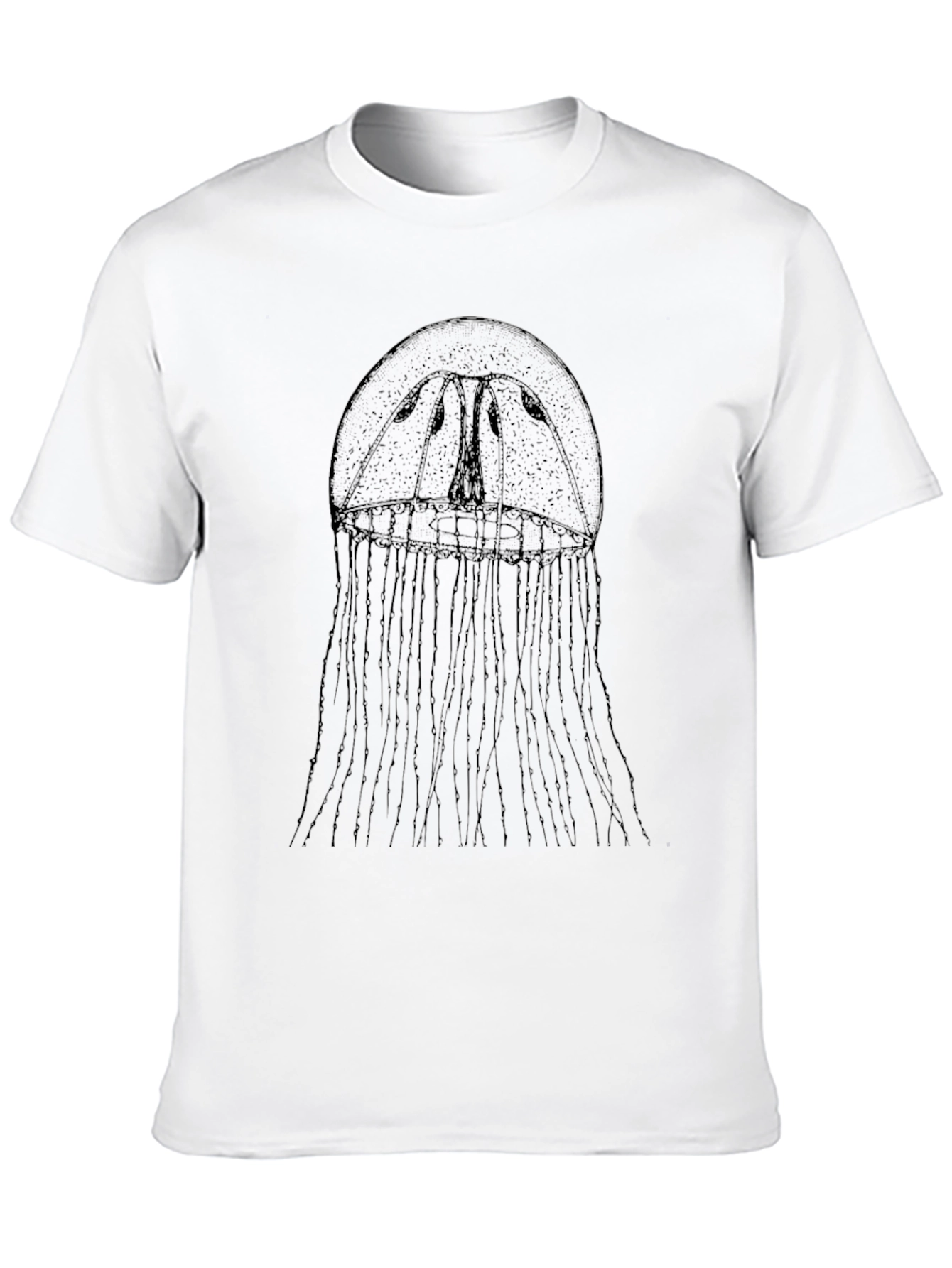 Mens Black Jellyfish Graphic Tee