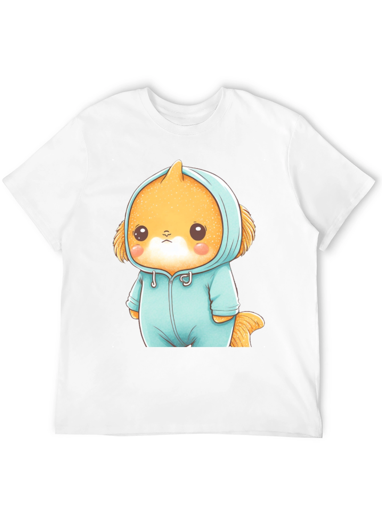 Cute Cartoon Character Unisex Black T-Shirt