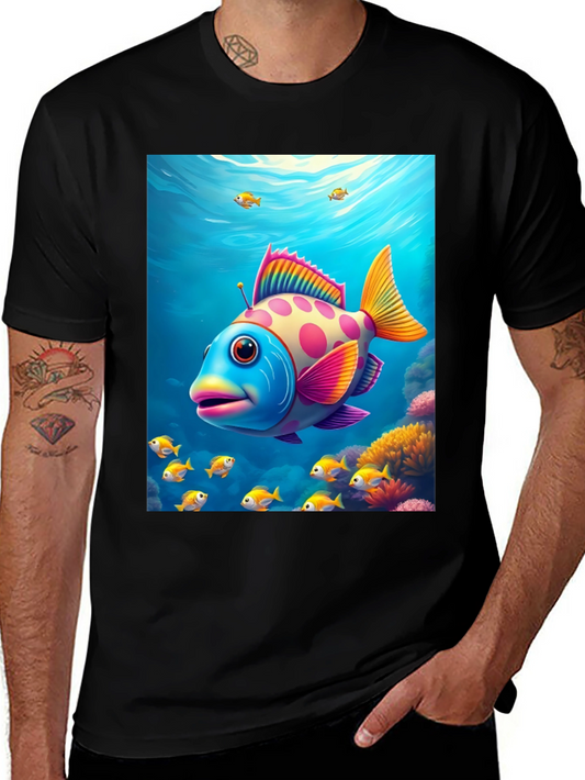 Colorful Fish Graphic Tee - Ocean Life Design