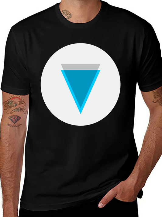 Geometric Triangle Graphic Tee - Black