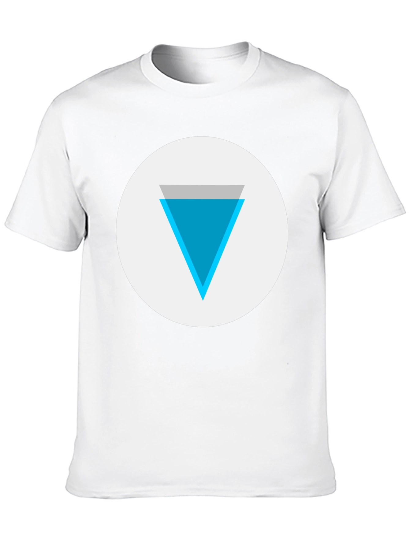 Geometric Triangle Graphic Tee - Black