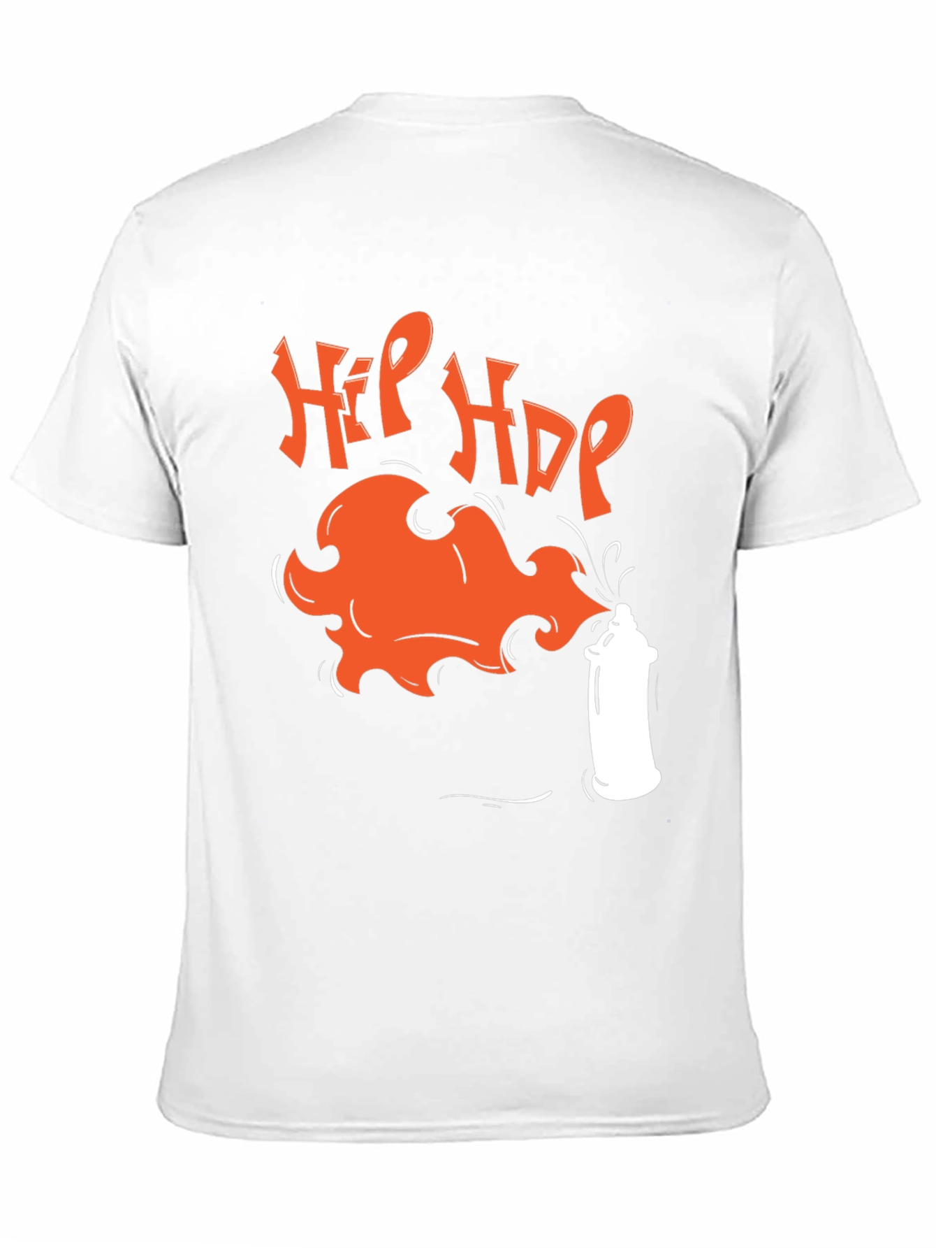 Hip Hop Spray Paint Graphic Tee - Black