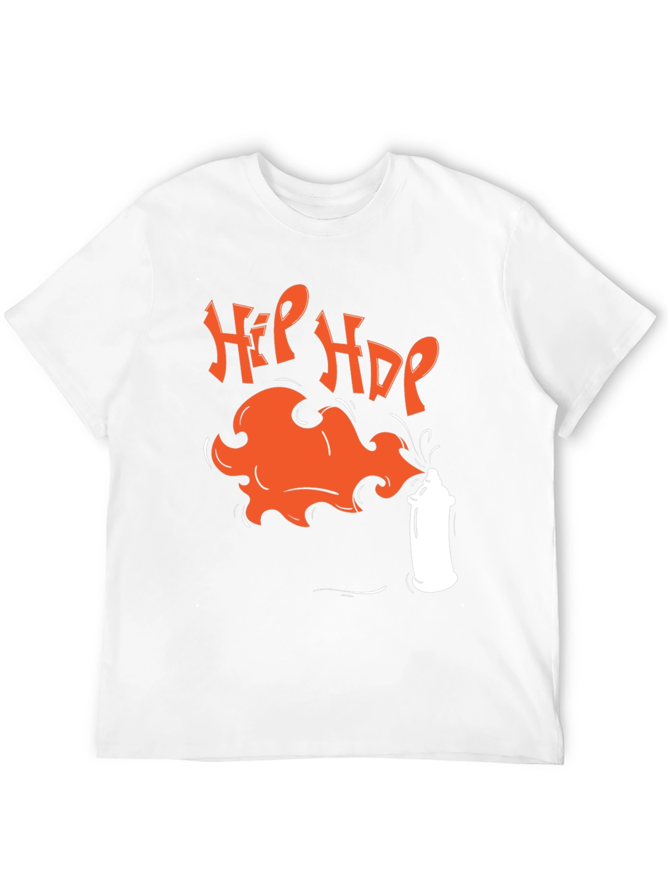 Hip Hop Spray Paint Graphic Tee - Black