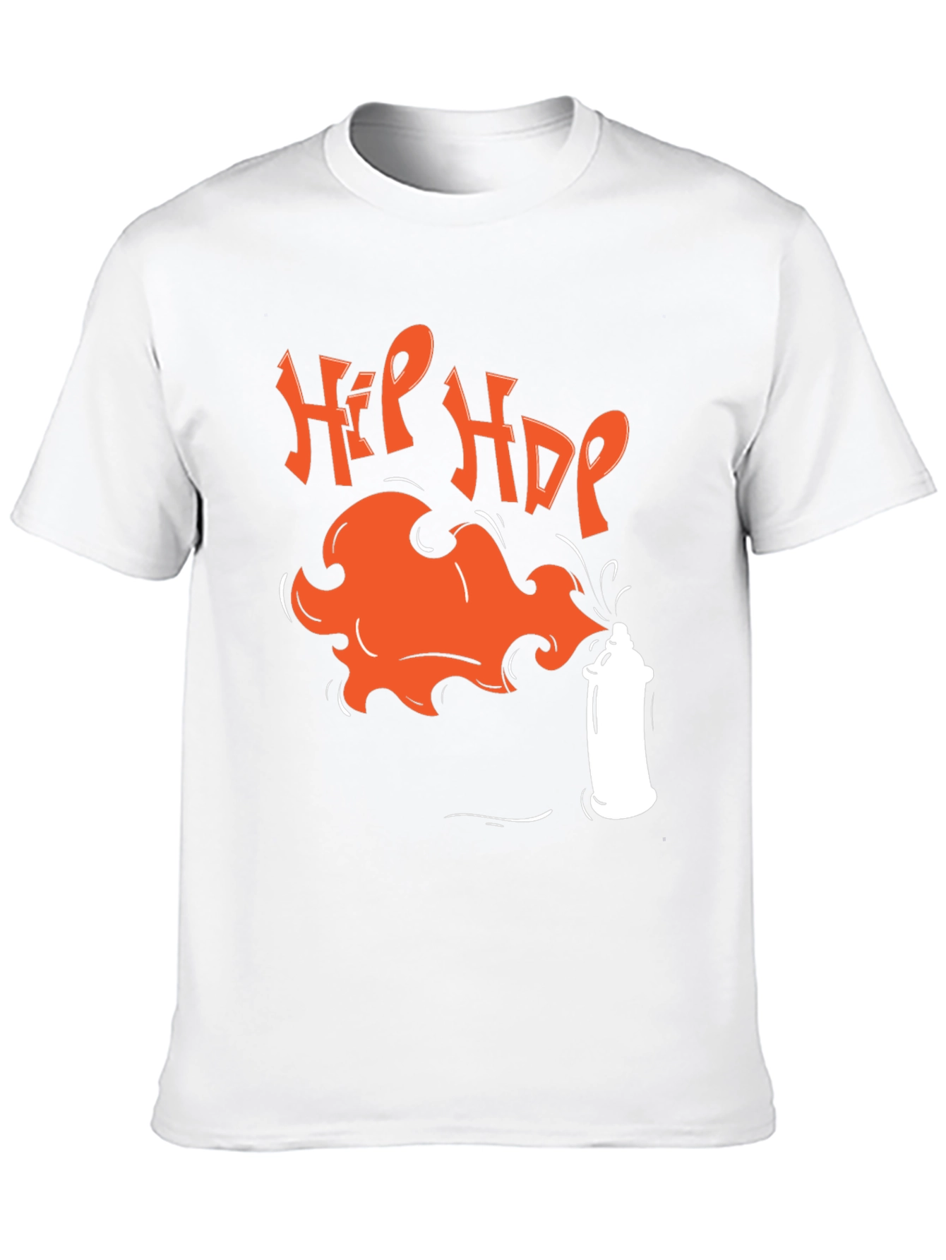 Hip Hop Spray Paint Graphic Tee - Black
