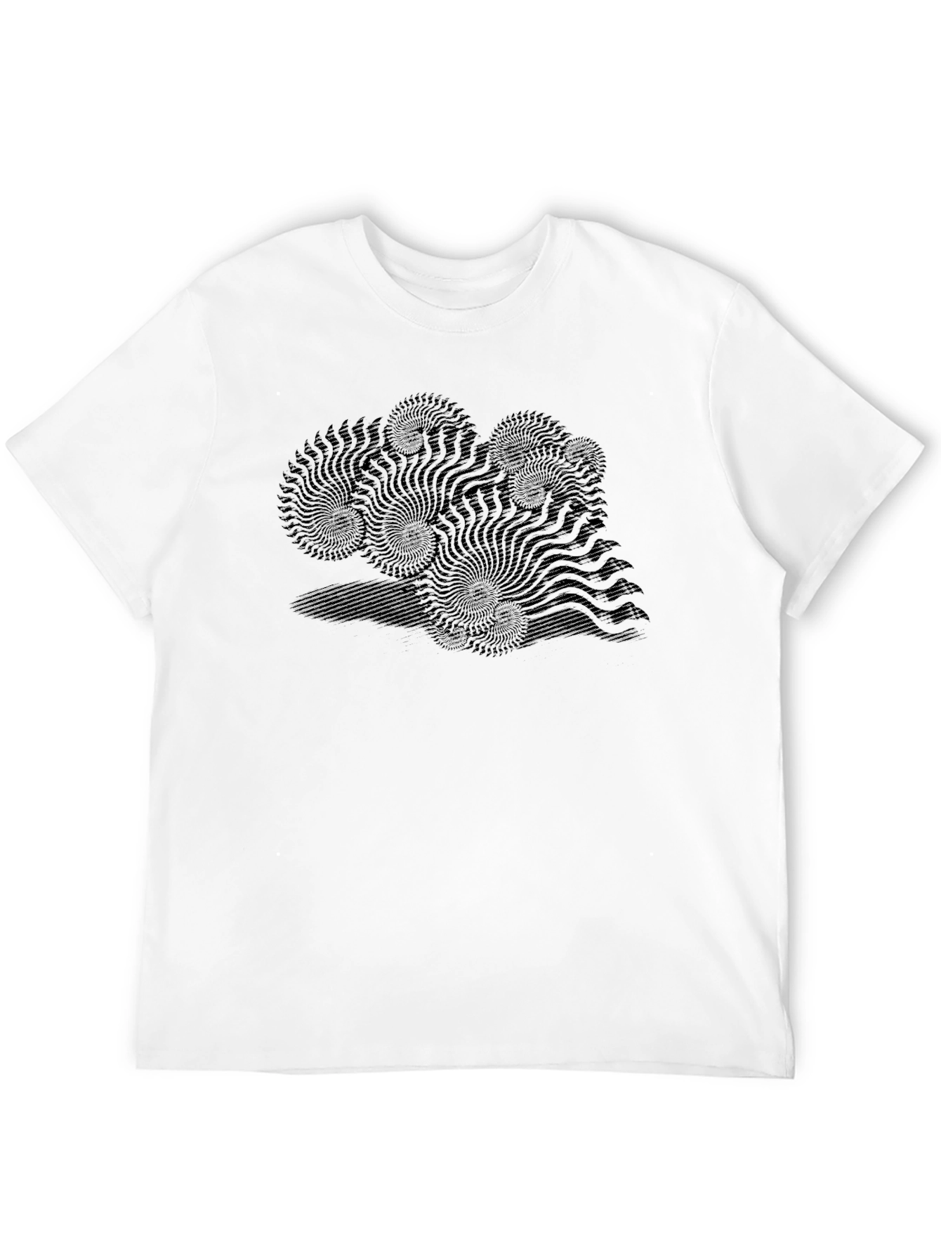 Optical Illusion Black Graphic Tee