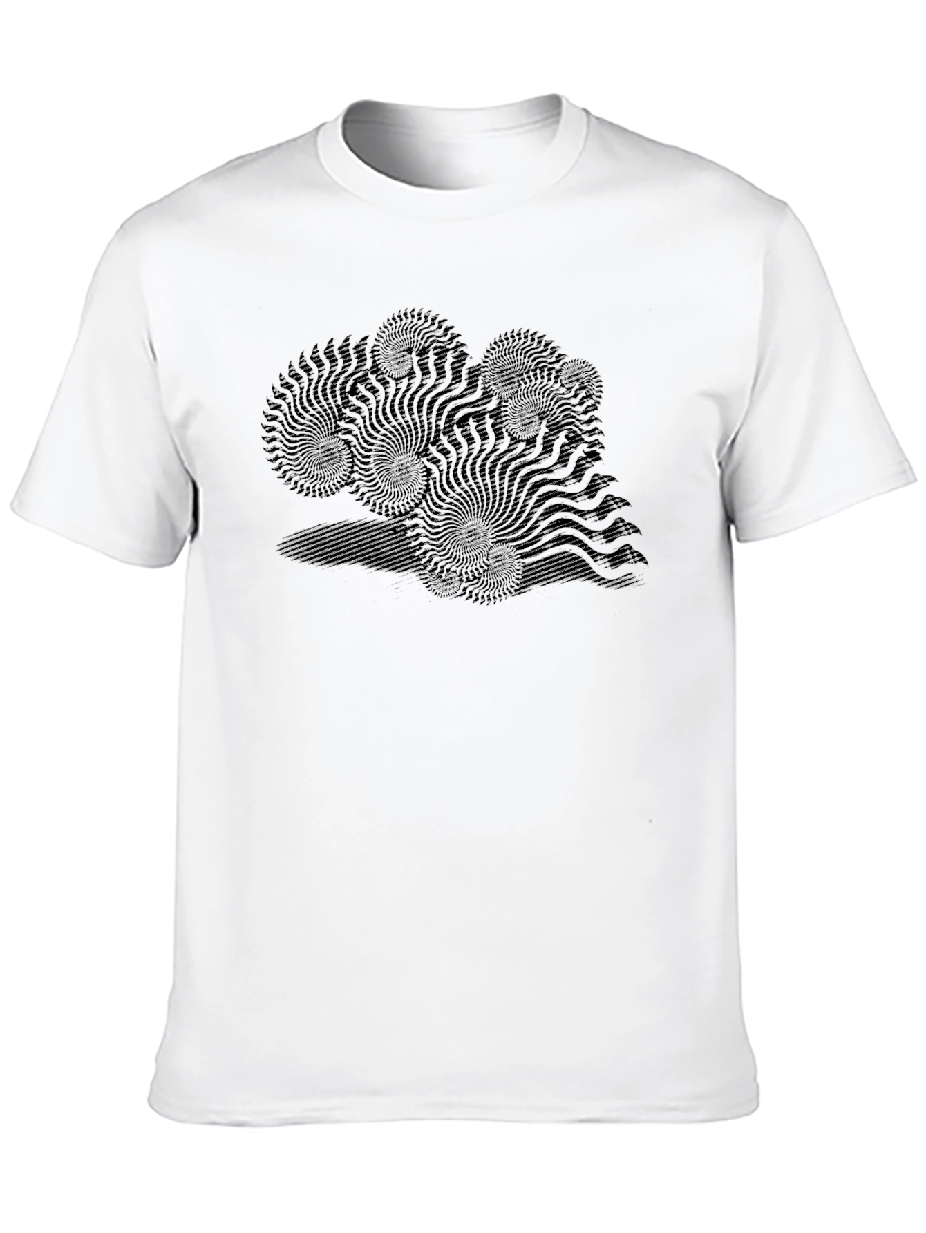 Optical Illusion Black Graphic Tee