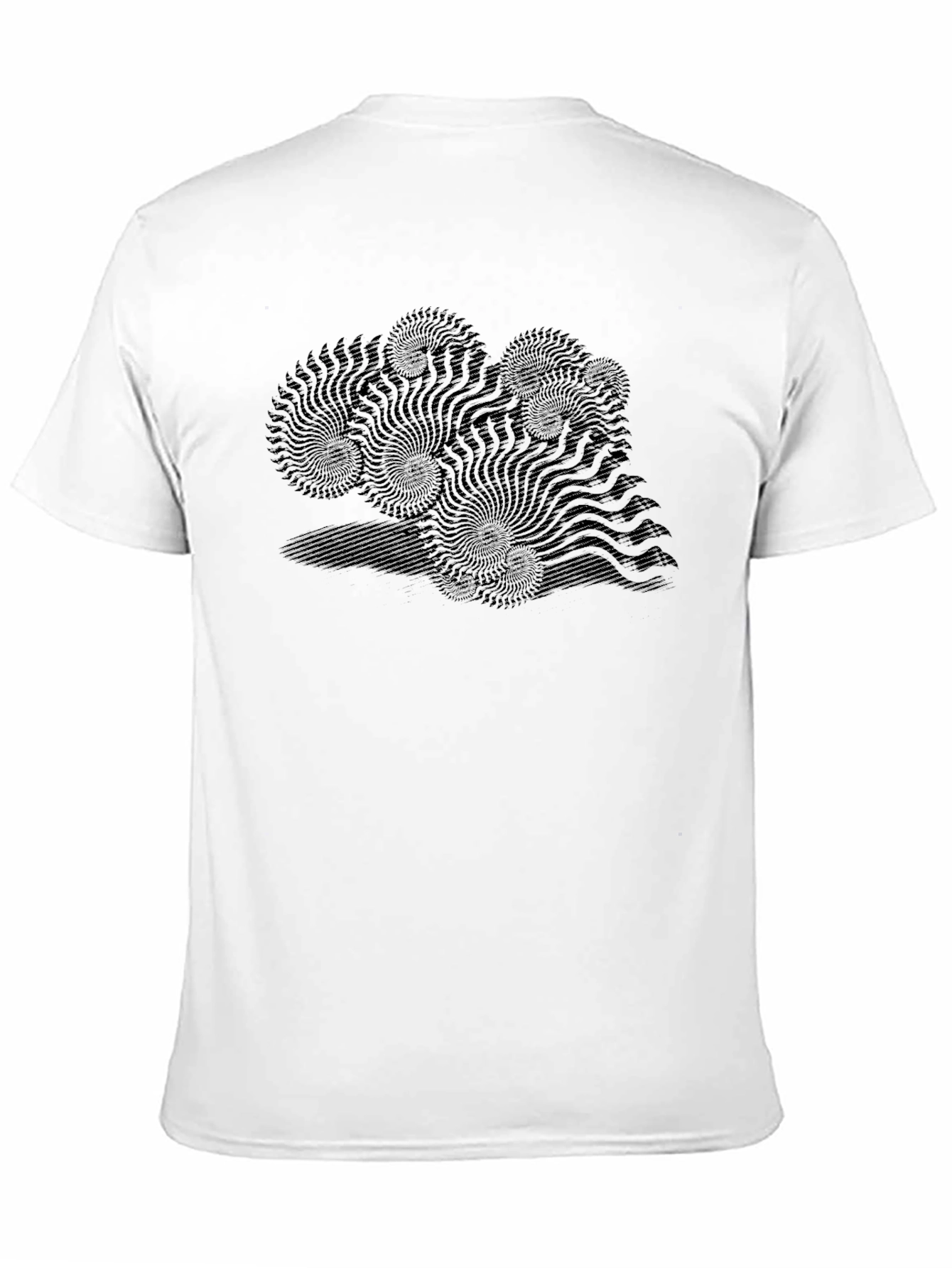 Optical Illusion Black Graphic Tee
