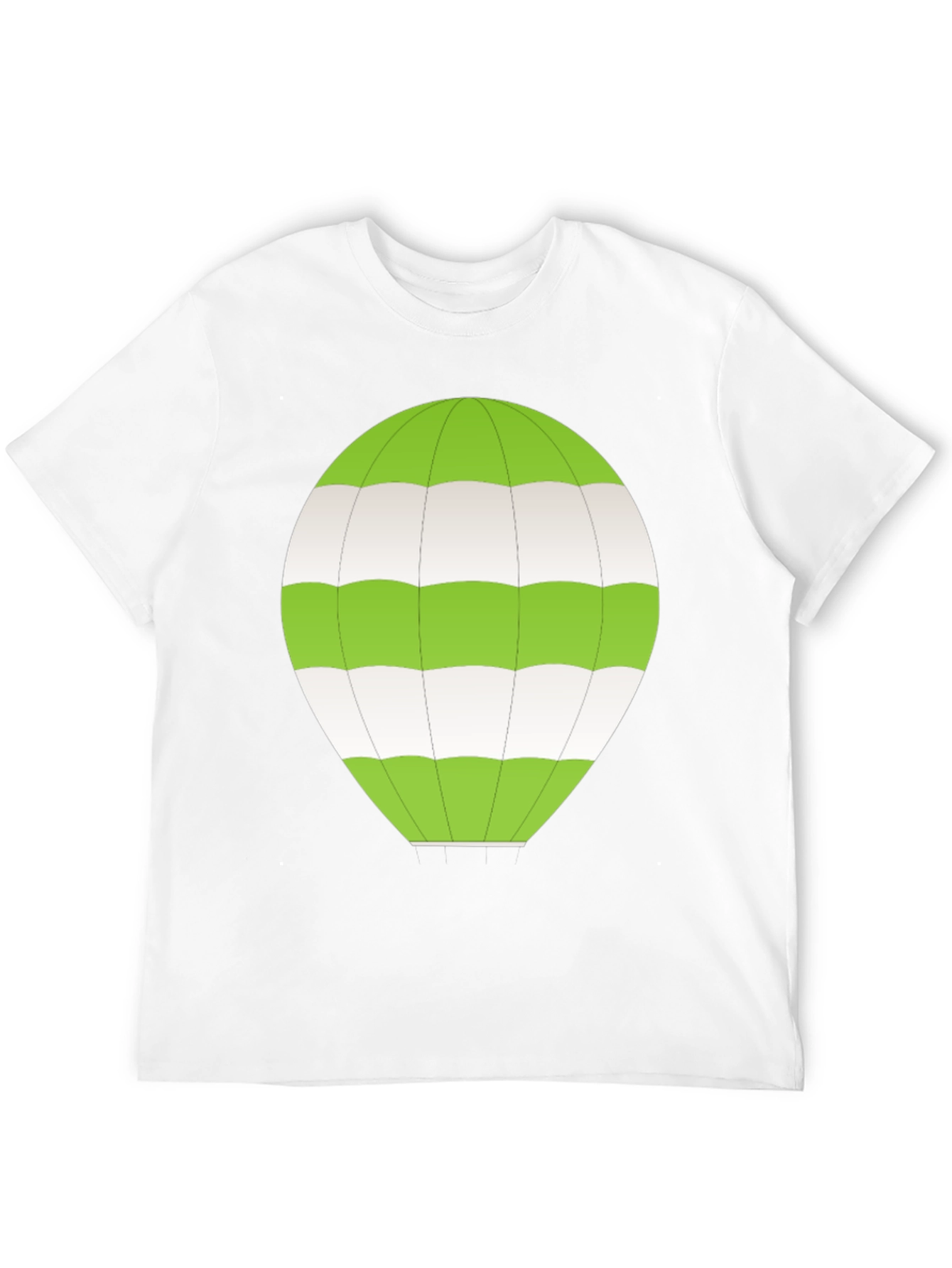 Striped Balloon Graphic Tee - Black Cotton Comfort