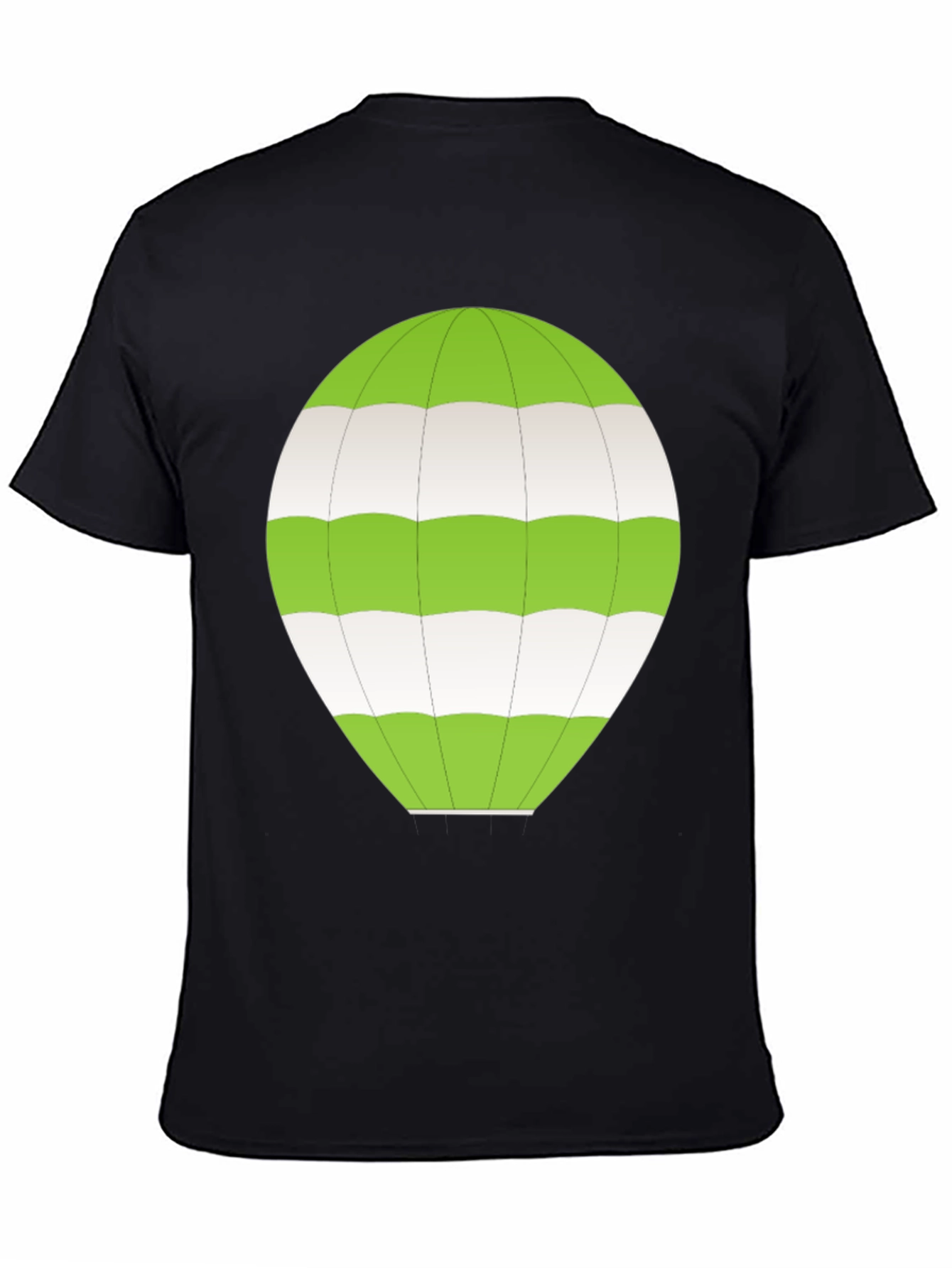 Striped Balloon Graphic Tee - Black Cotton Comfort