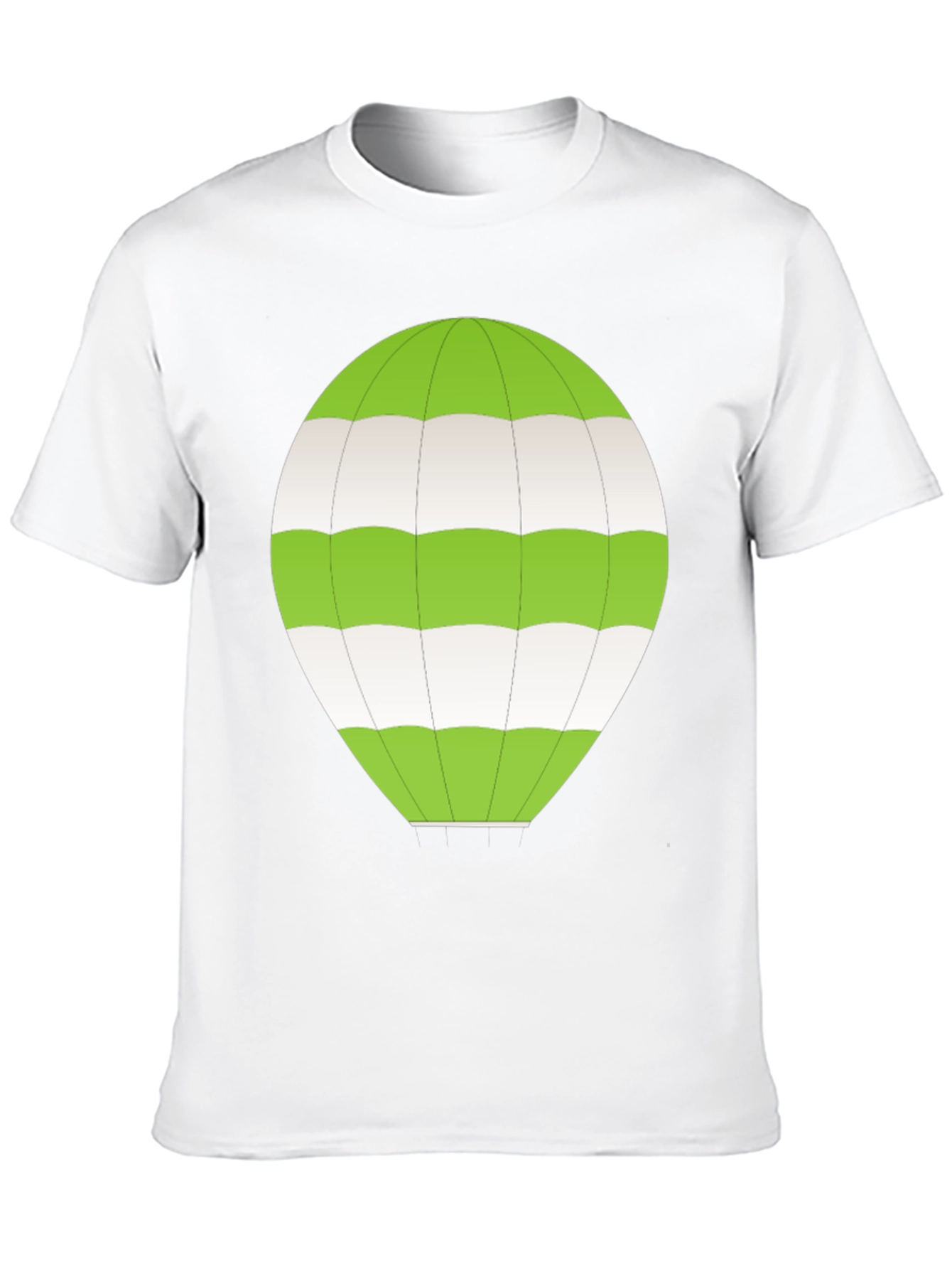 Striped Balloon Graphic Tee - Black Cotton Comfort