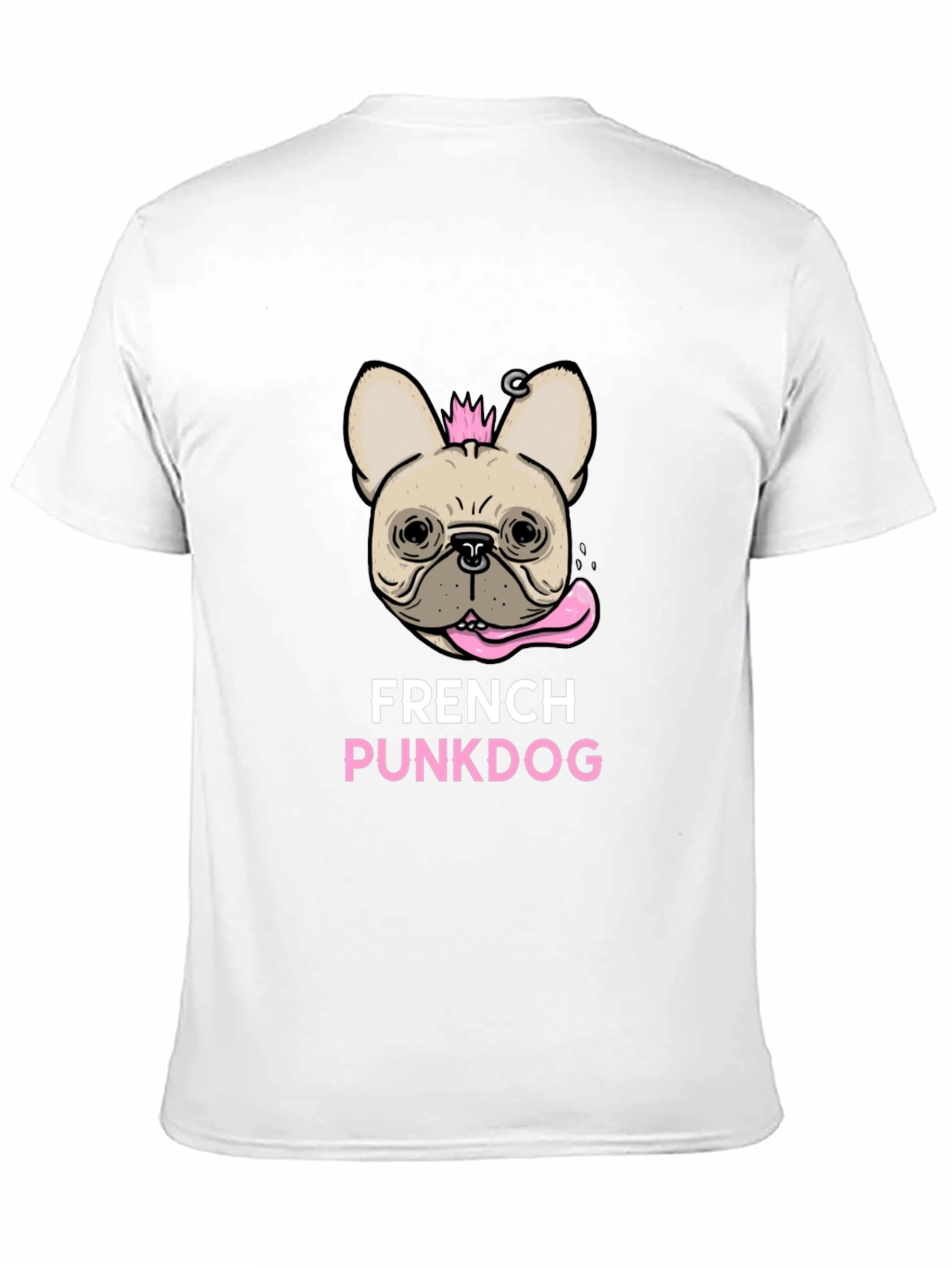 French Punk Dog Graphic T-Shirt