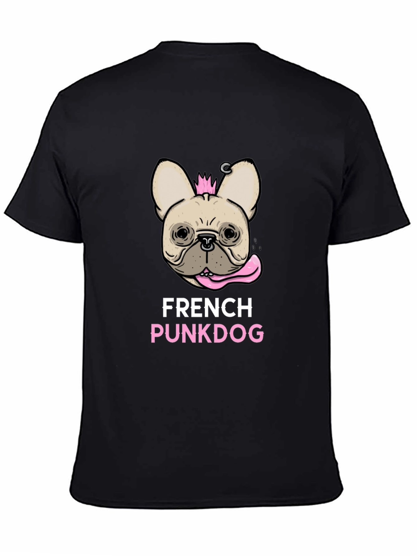French Punk Dog Graphic T-Shirt