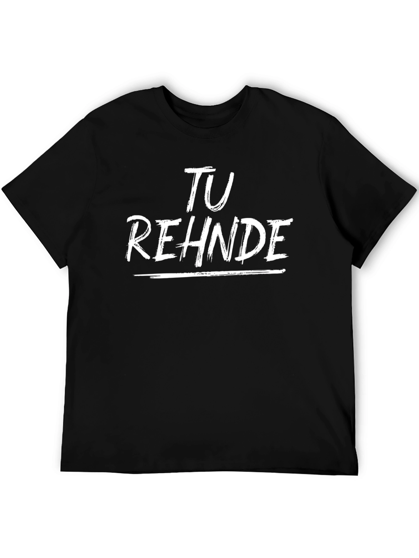 Tu Rehnde Black Graphic T-Shirt