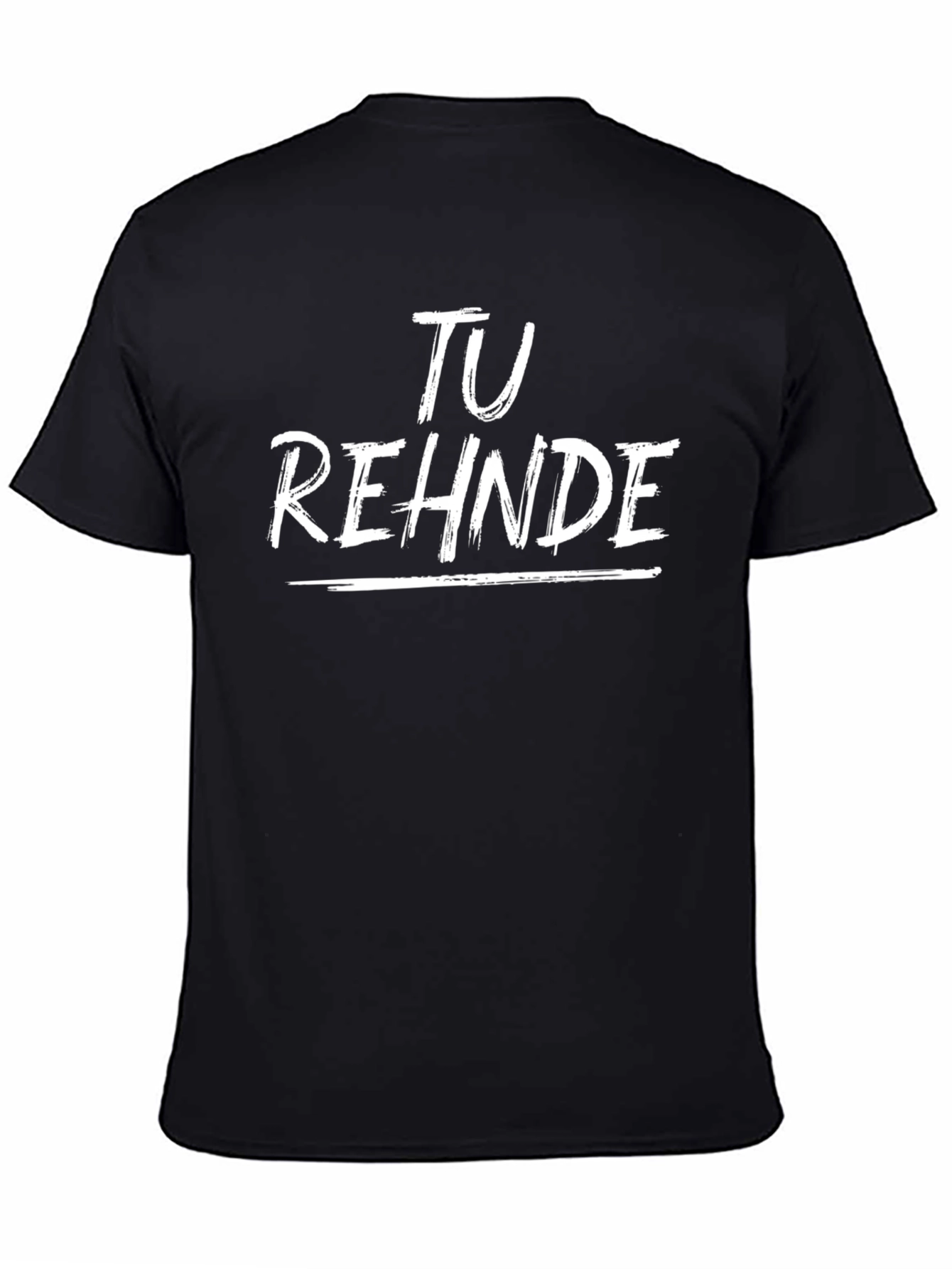 Tu Rehnde Black Graphic T-Shirt