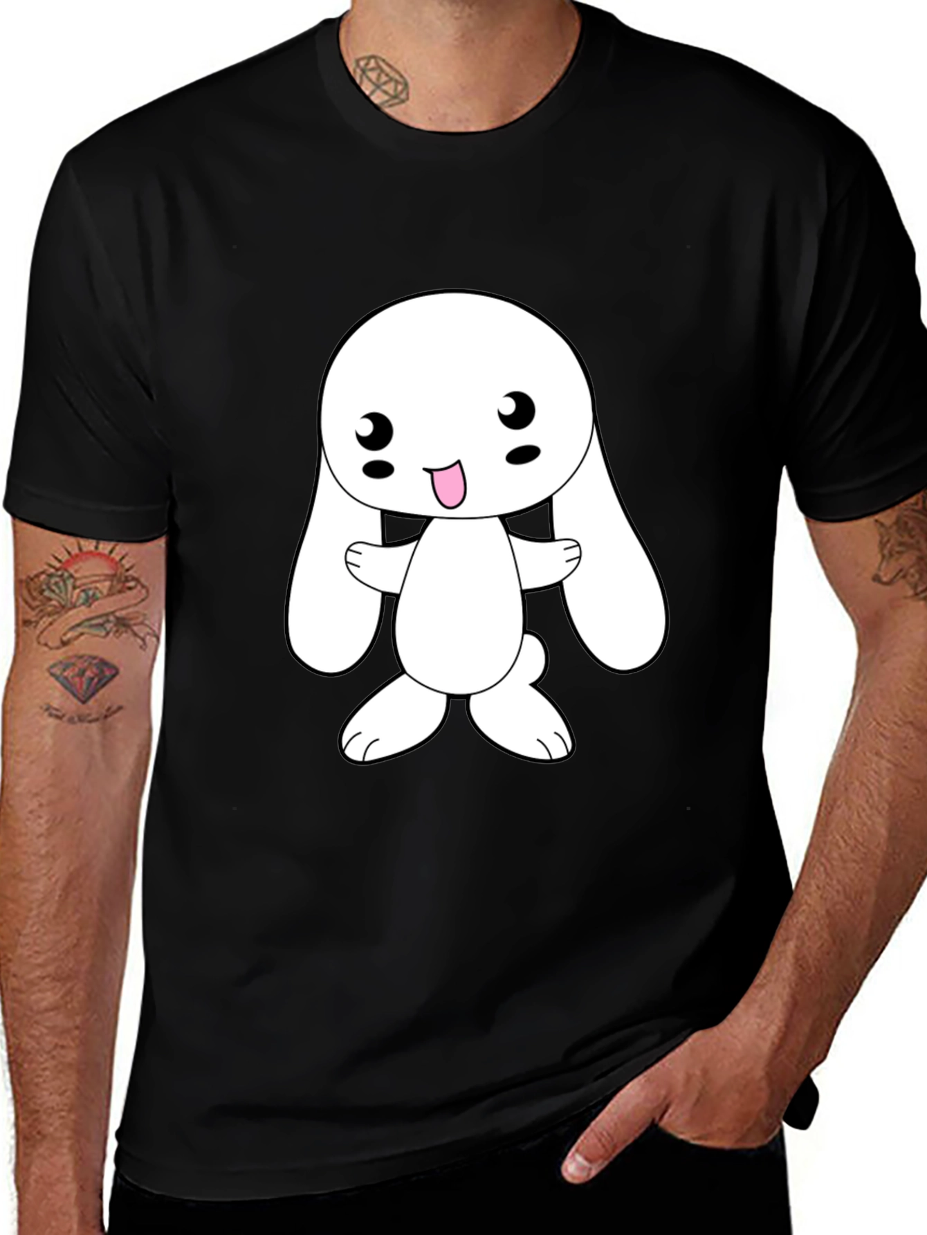 Cute Bunny Graphic T-Shirt - Soft Cotton Blend