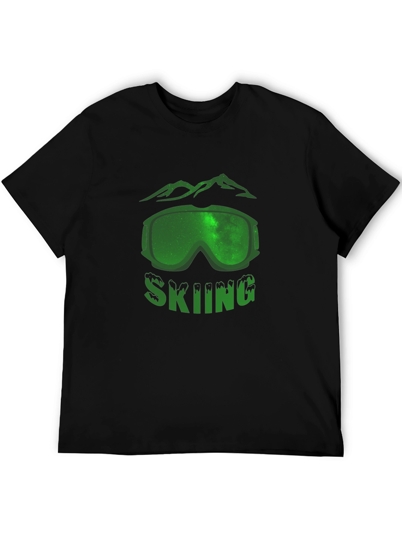 Skiing Graphic T-Shirt - Mountain Scene Design