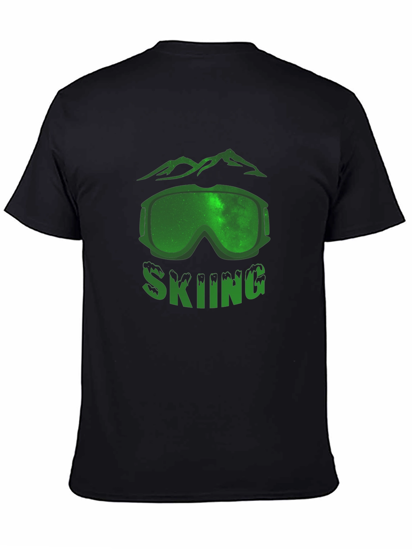 Skiing Graphic T-Shirt - Mountain Scene Design