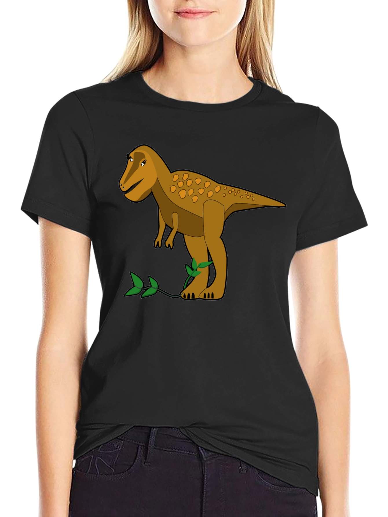 Dino Tee: Retro Cartoon Tyrannosaurus Rex Graphic T-Shirt