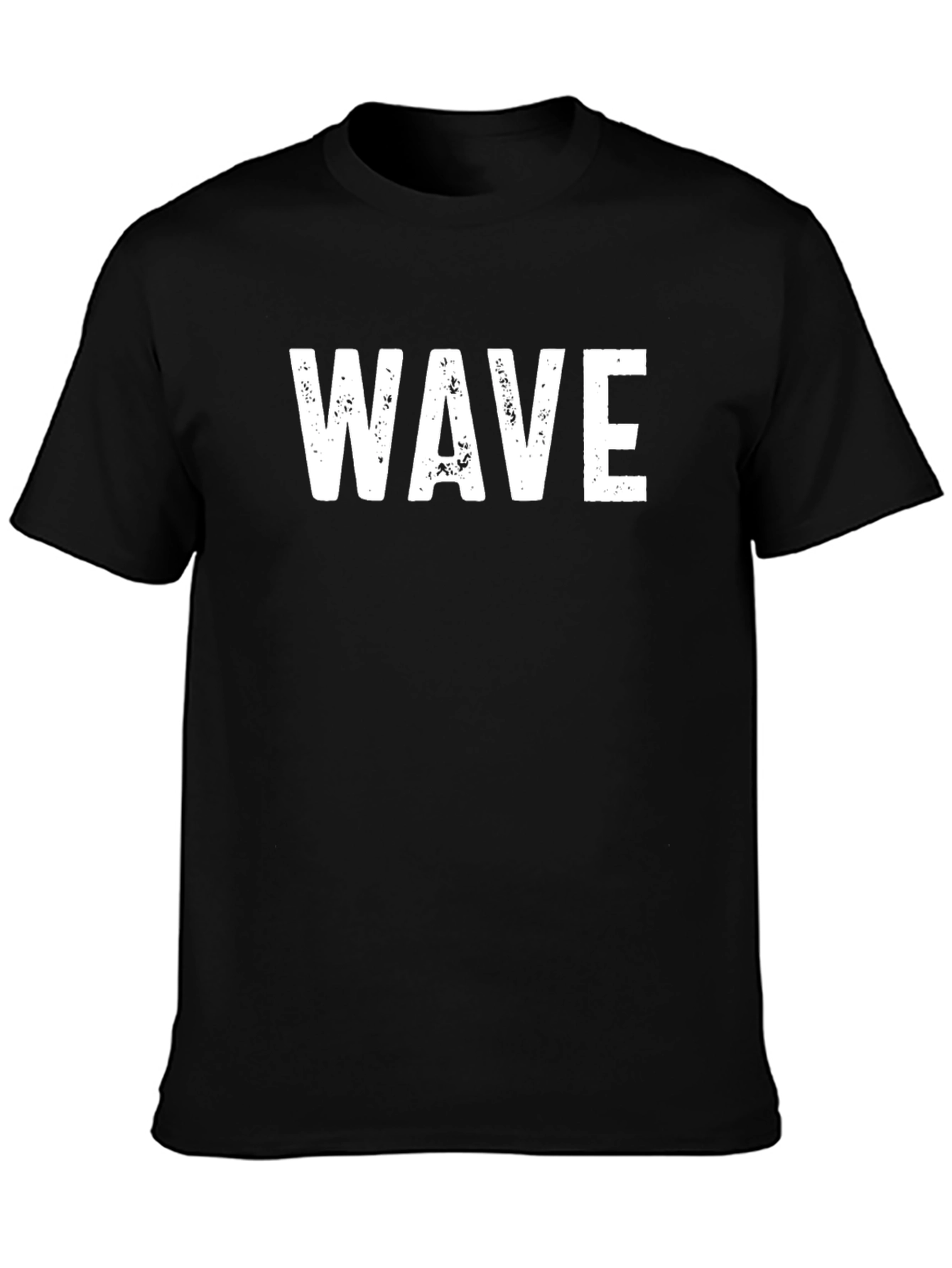 WAVE Graphic Print Black T-Shirt
