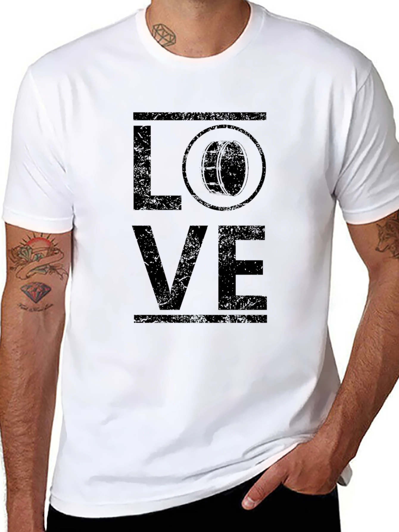 Love Darbuka Black T-Shirt Percussion Music Tee