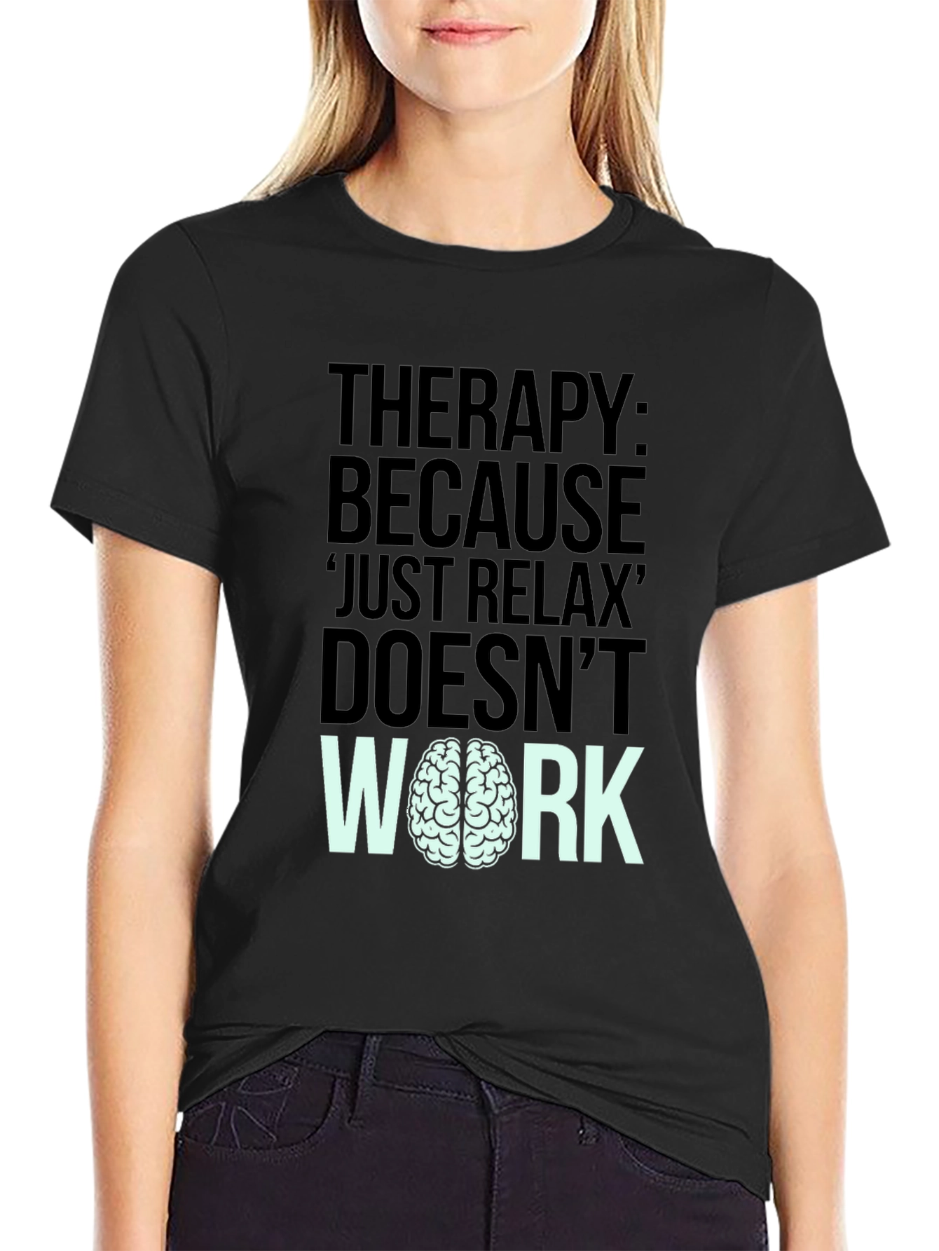 Therapy Brain Black Humor Graphic T-Shirt