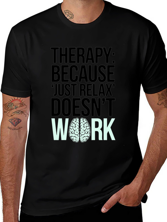 Therapy Brain Black Humor Graphic T-Shirt