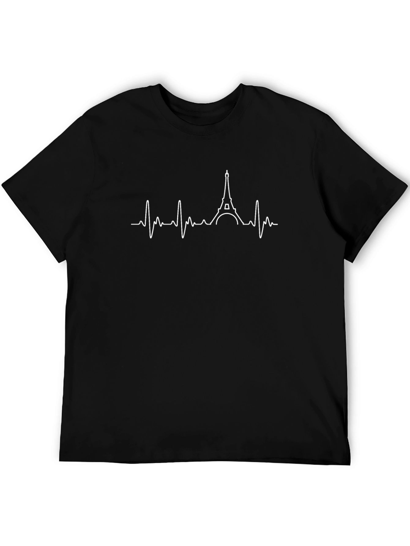 Paris Heartbeat T-Shirt - Black