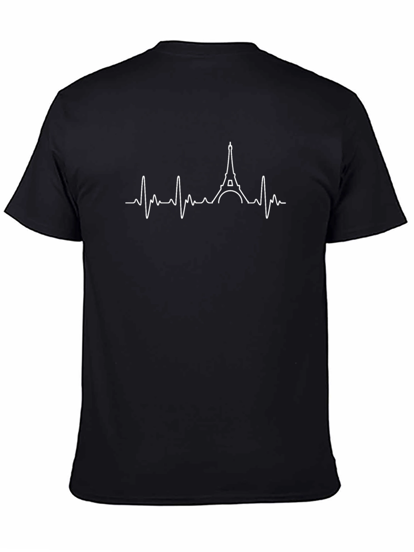 Paris Heartbeat T-Shirt - Black