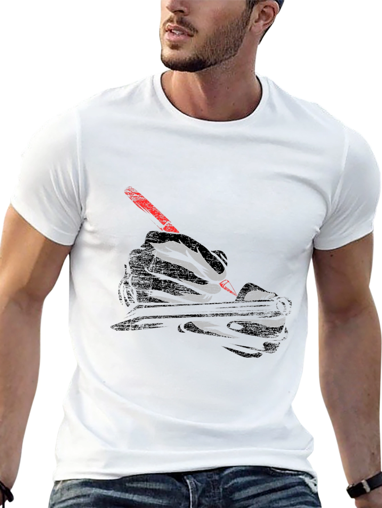 Hand Writing Graphic Tee - Cool Design