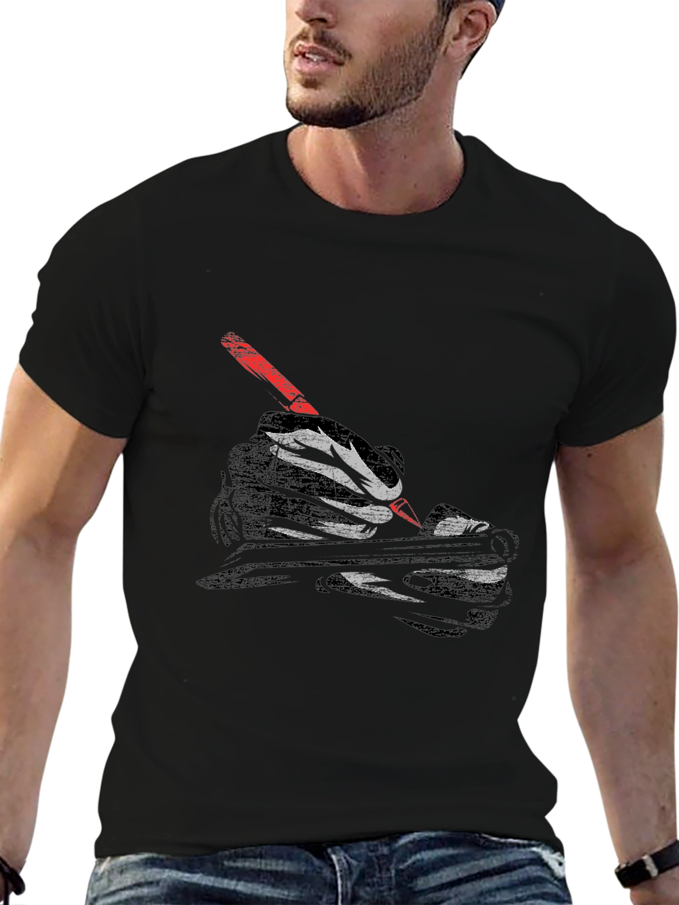 Hand Writing Graphic Tee - Cool Design