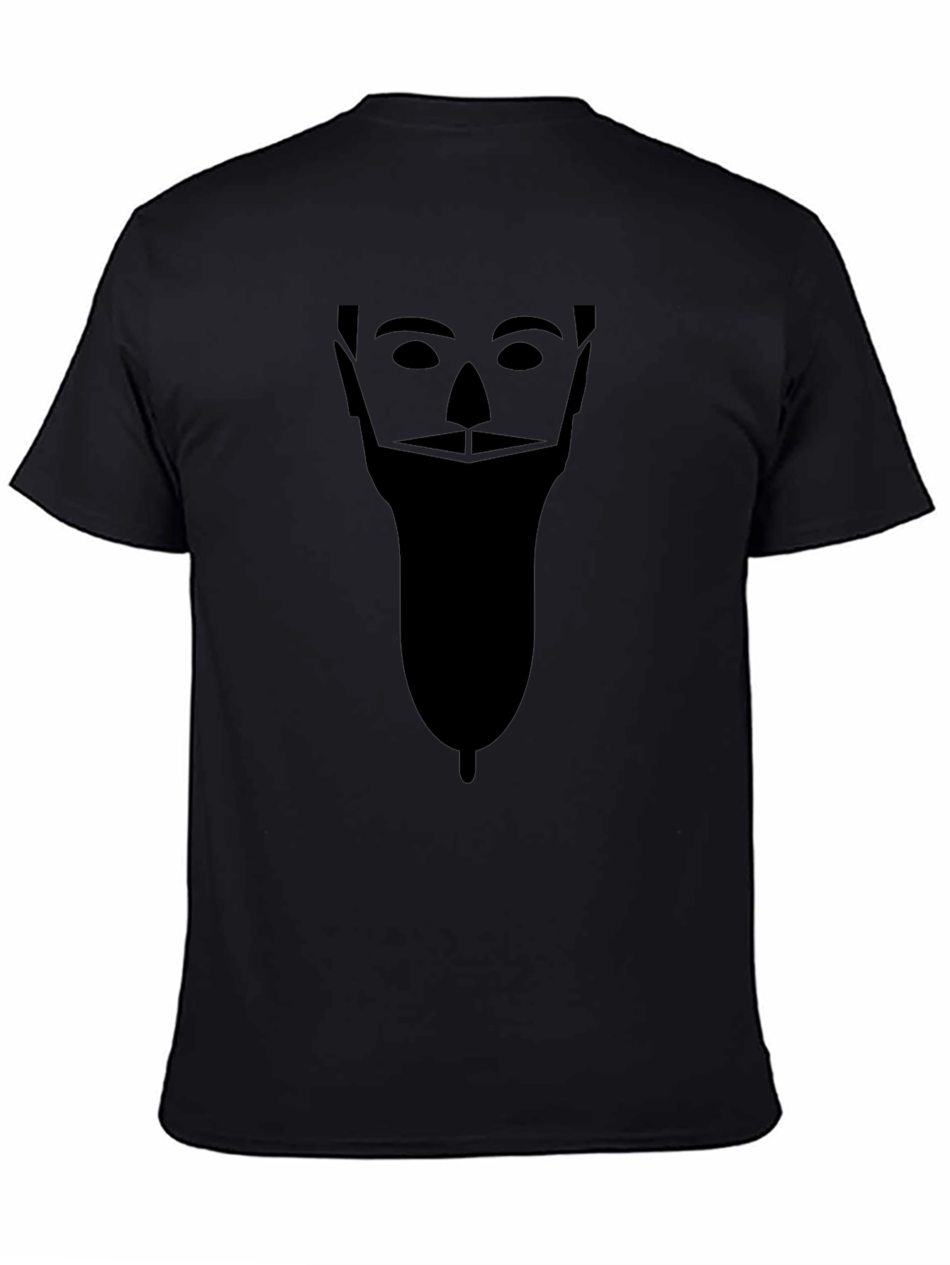 Bearded Silhouette Graphic T-Shirt - Black