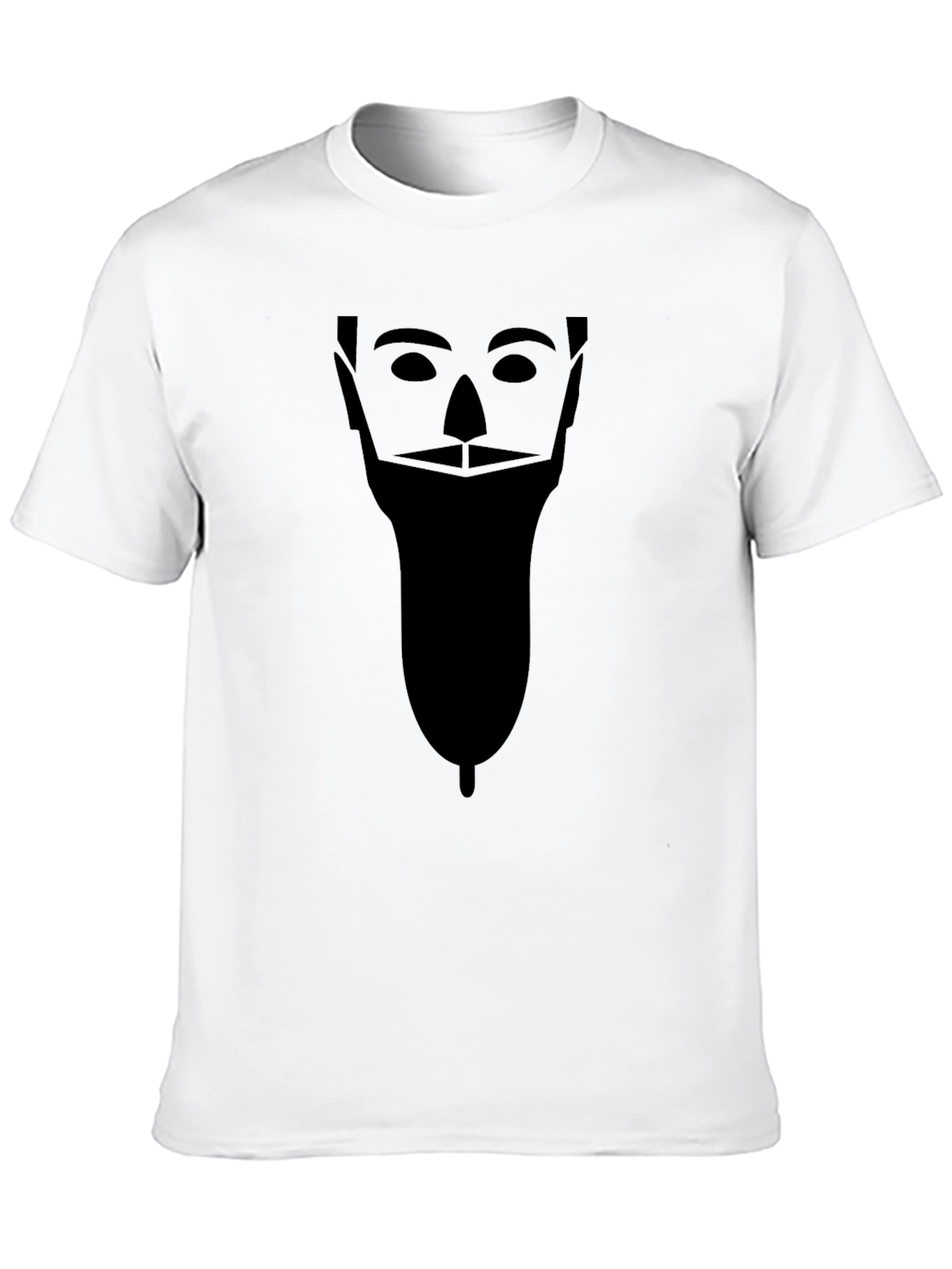 Bearded Silhouette Graphic T-Shirt - Black