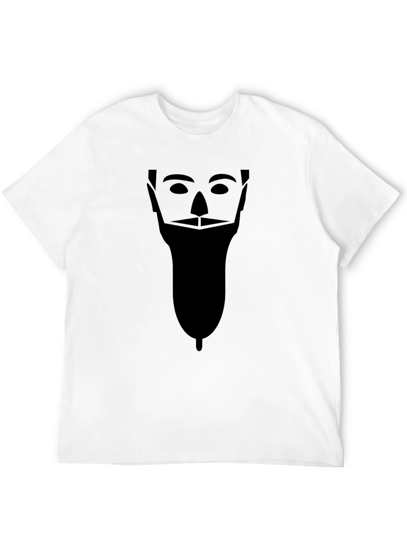 Bearded Silhouette Graphic T-Shirt - Black
