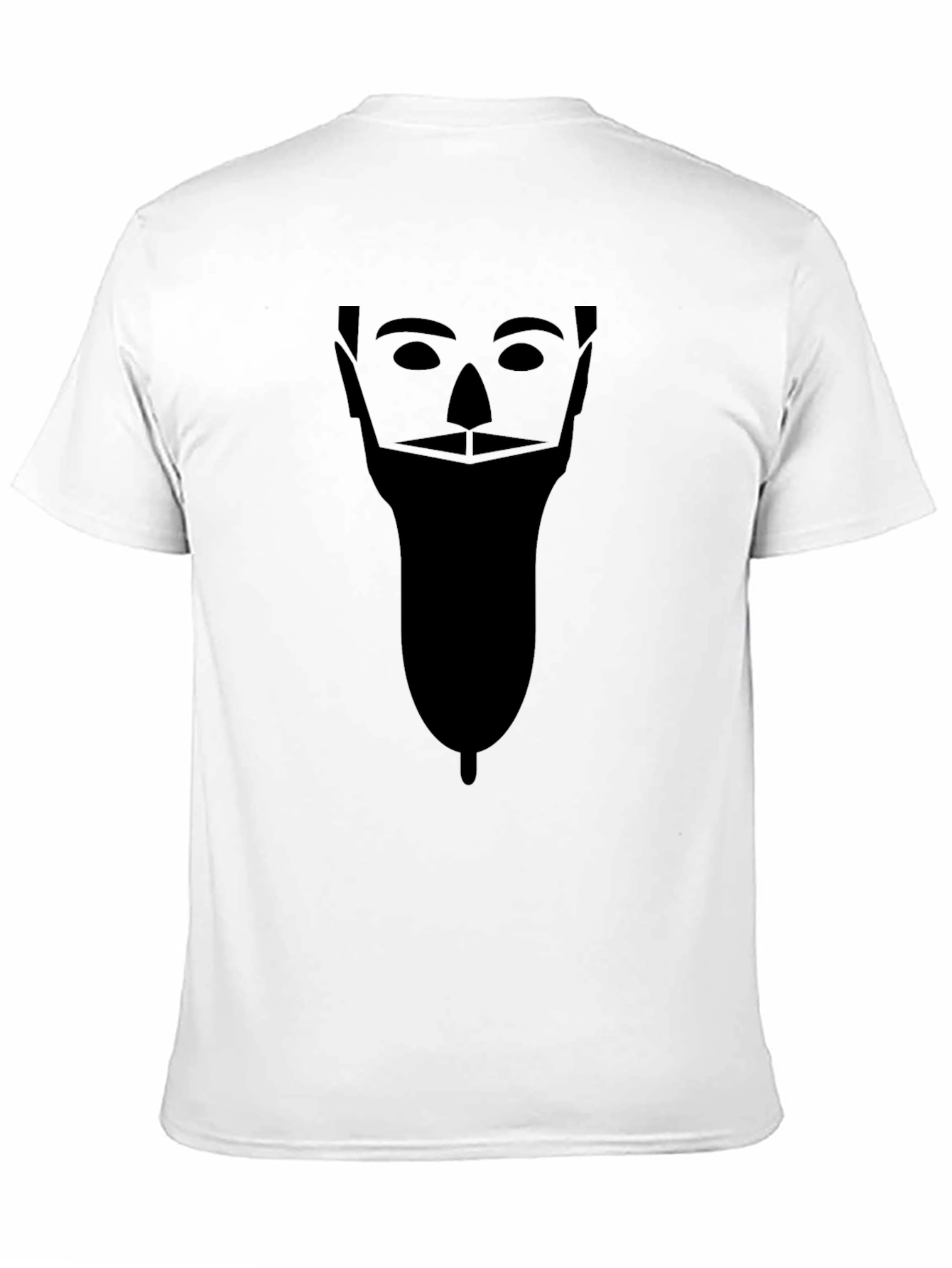 Bearded Silhouette Graphic T-Shirt - Black