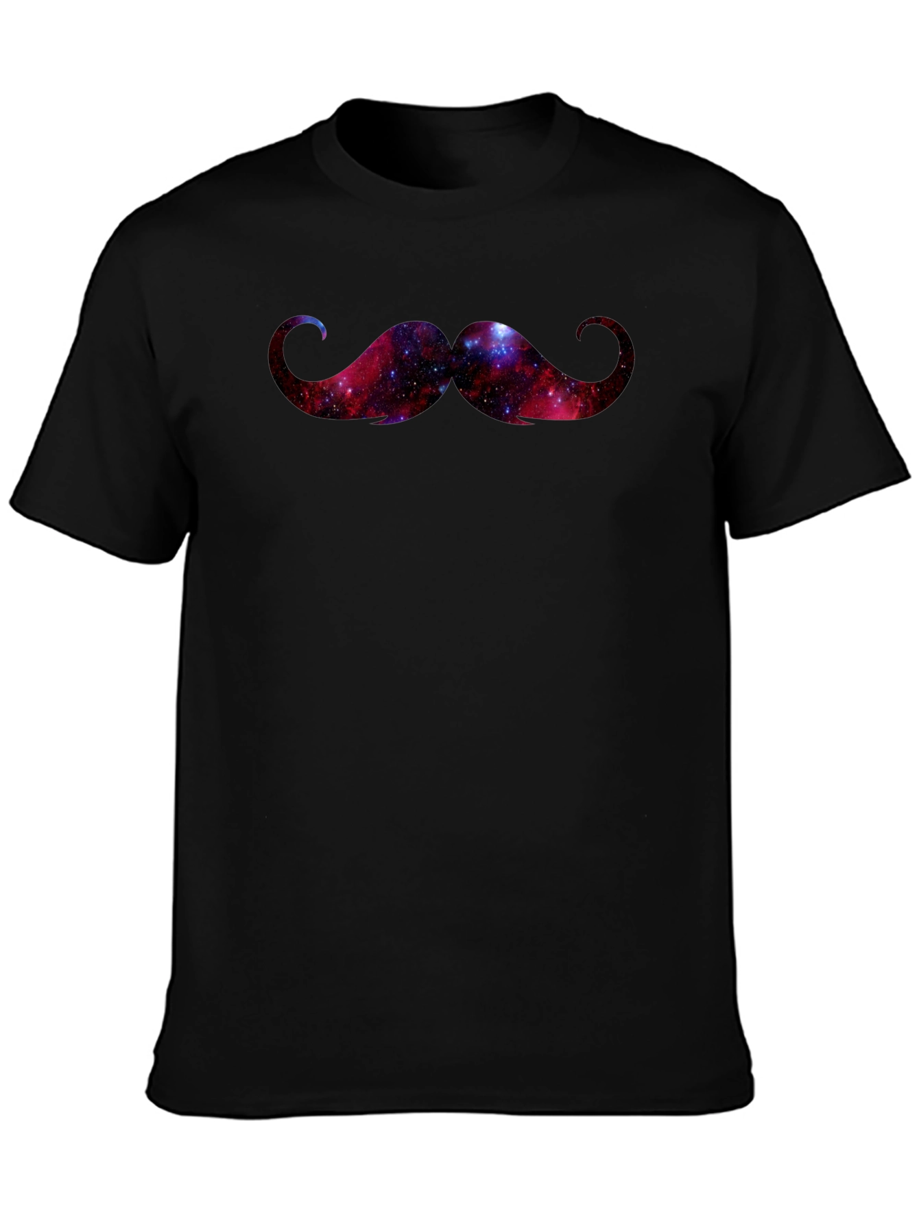 Cosmic Galaxy Mustache Graphic Tee