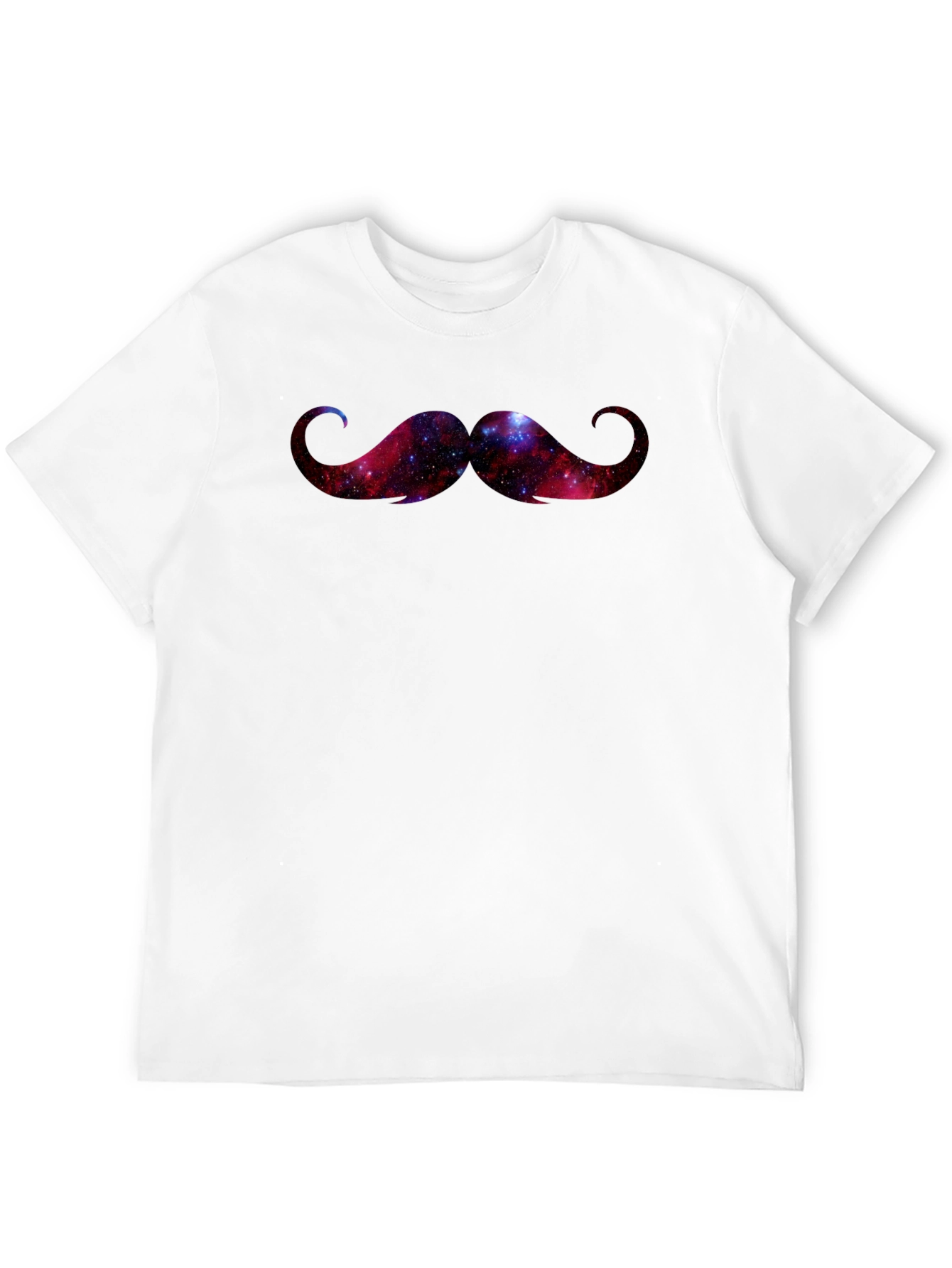 Cosmic Galaxy Mustache Graphic Tee