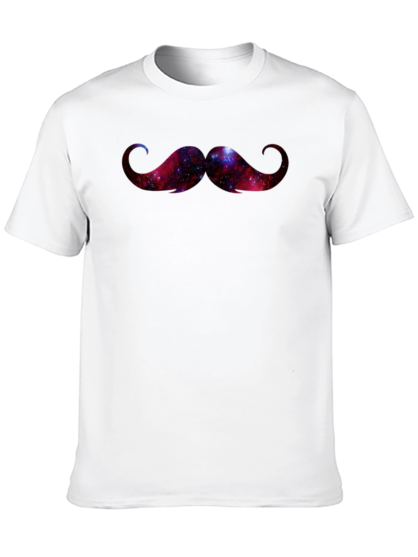 Cosmic Galaxy Mustache Graphic Tee