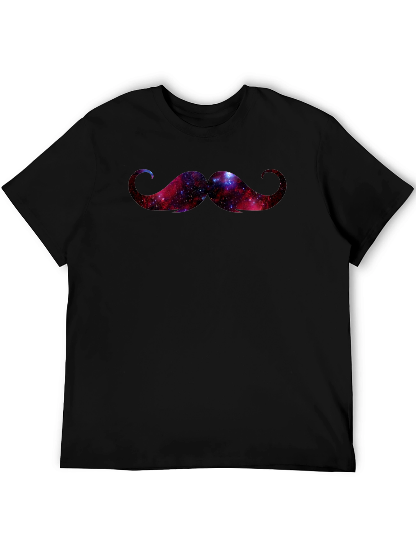 Cosmic Galaxy Mustache Graphic Tee