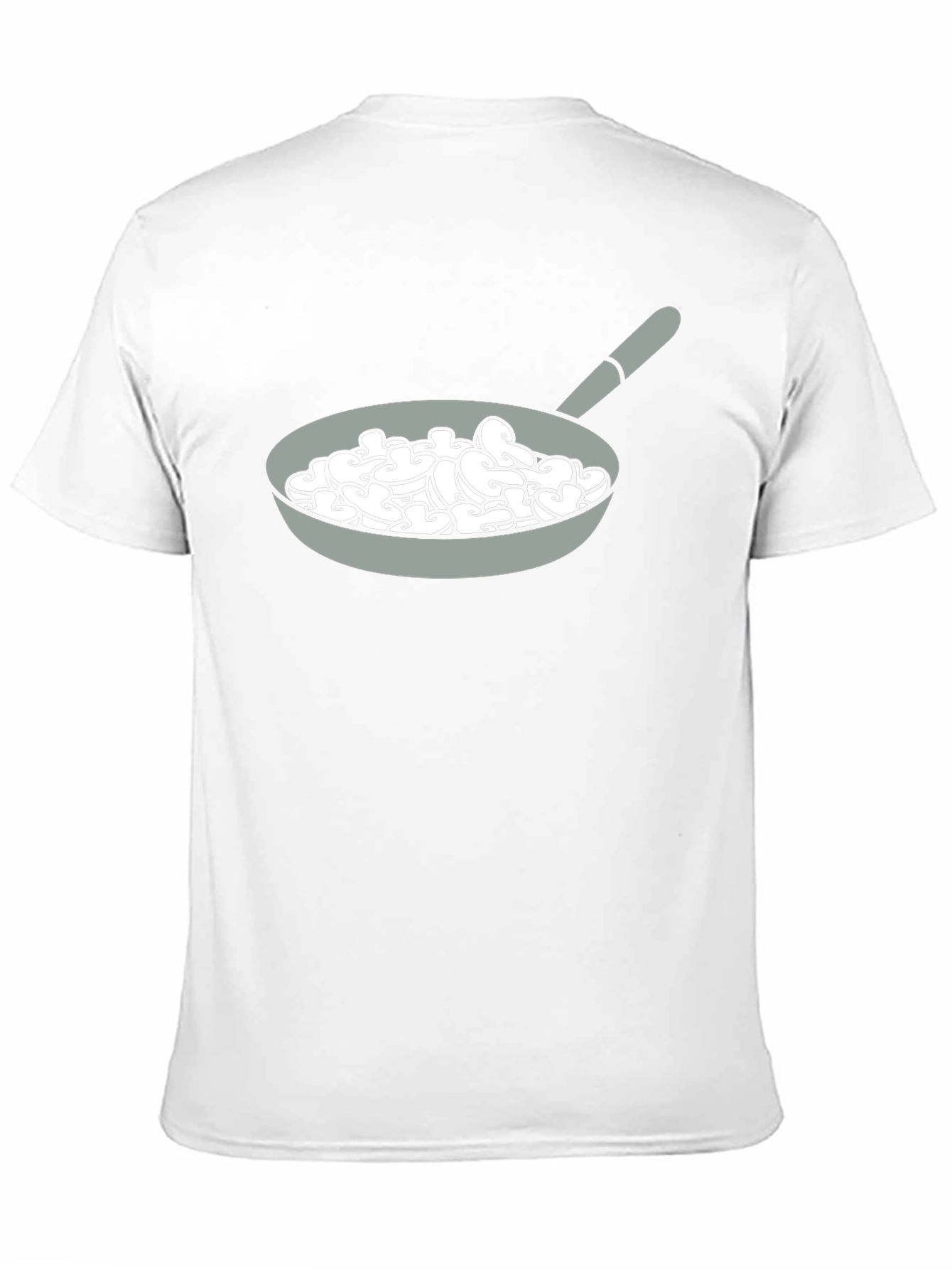 Mushroom Pan Graphic Tee - Fun Food T-Shirt