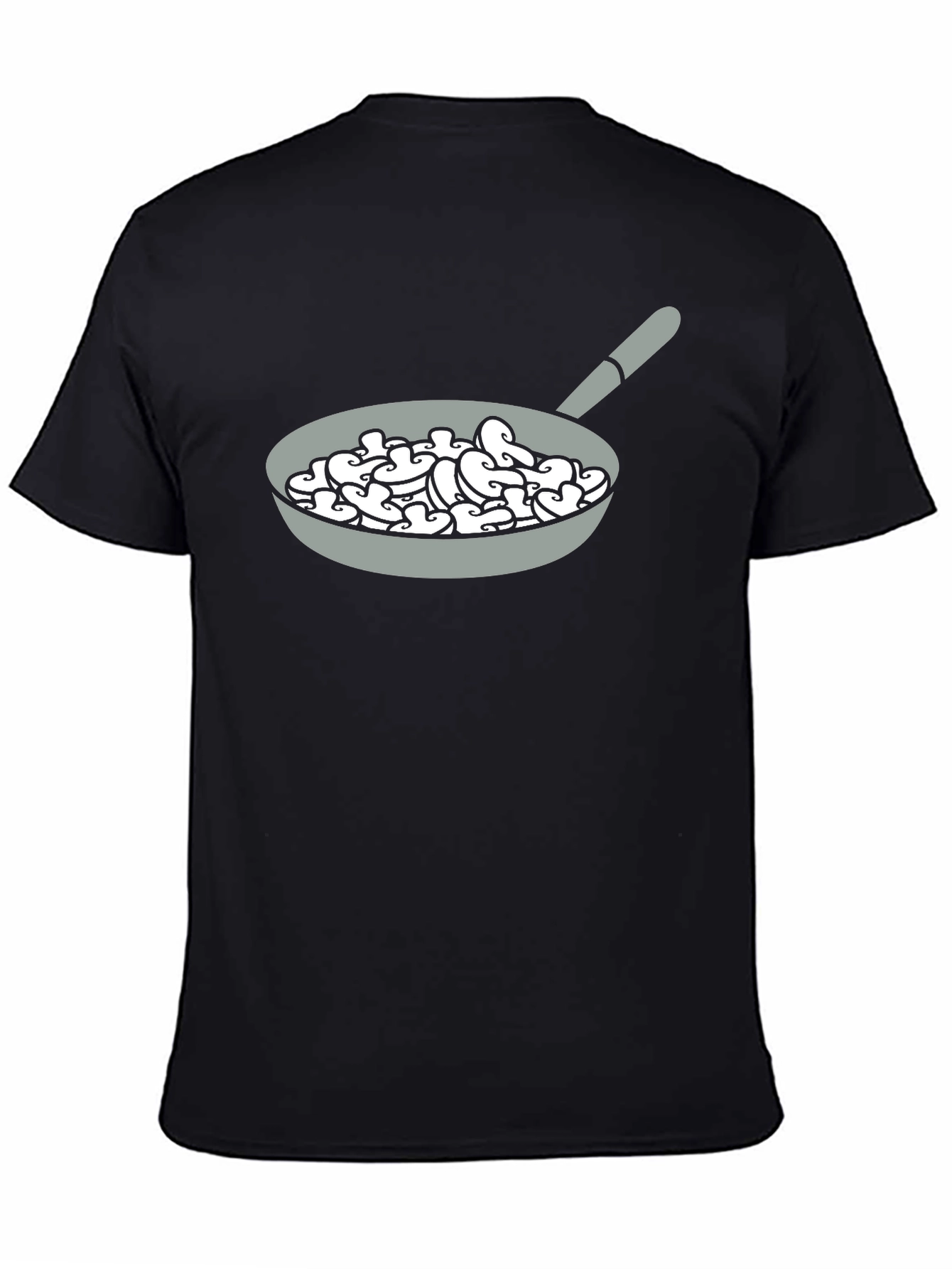 Mushroom Pan Graphic Tee - Fun Food T-Shirt