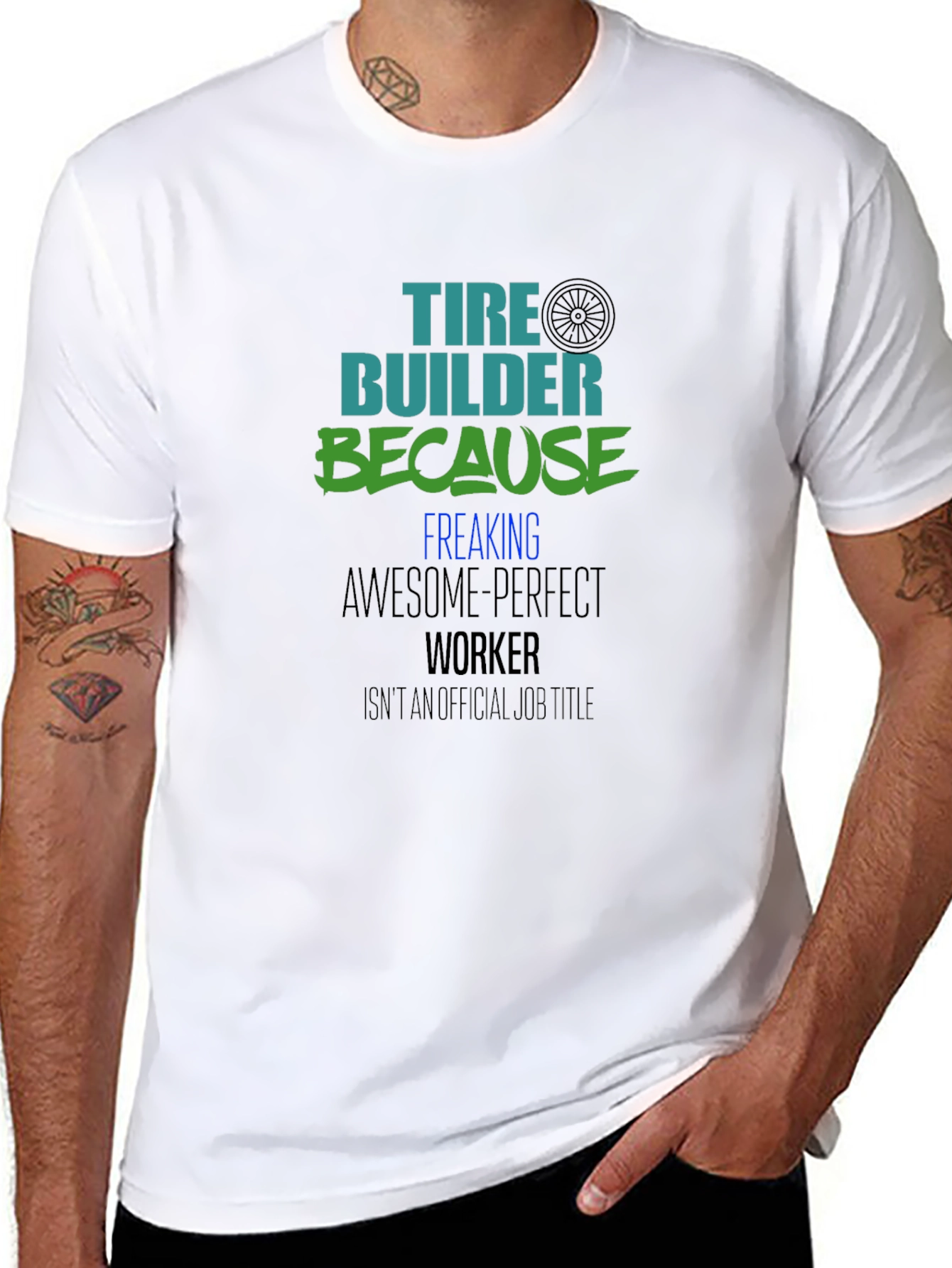 Tire Builder Awesome Perfect Worker Black Tee