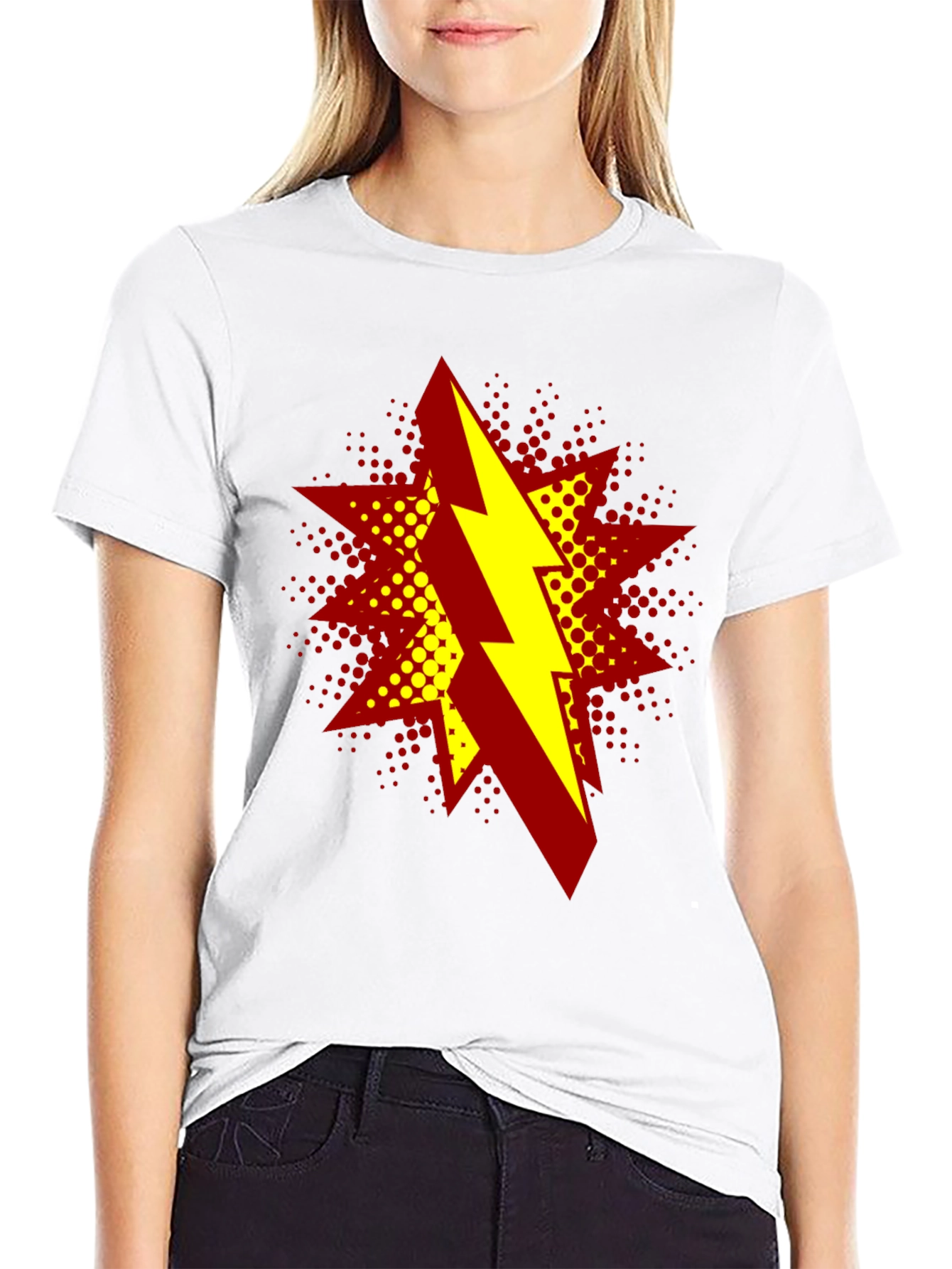 Bold Lightning Bolt Graphic T-Shirt