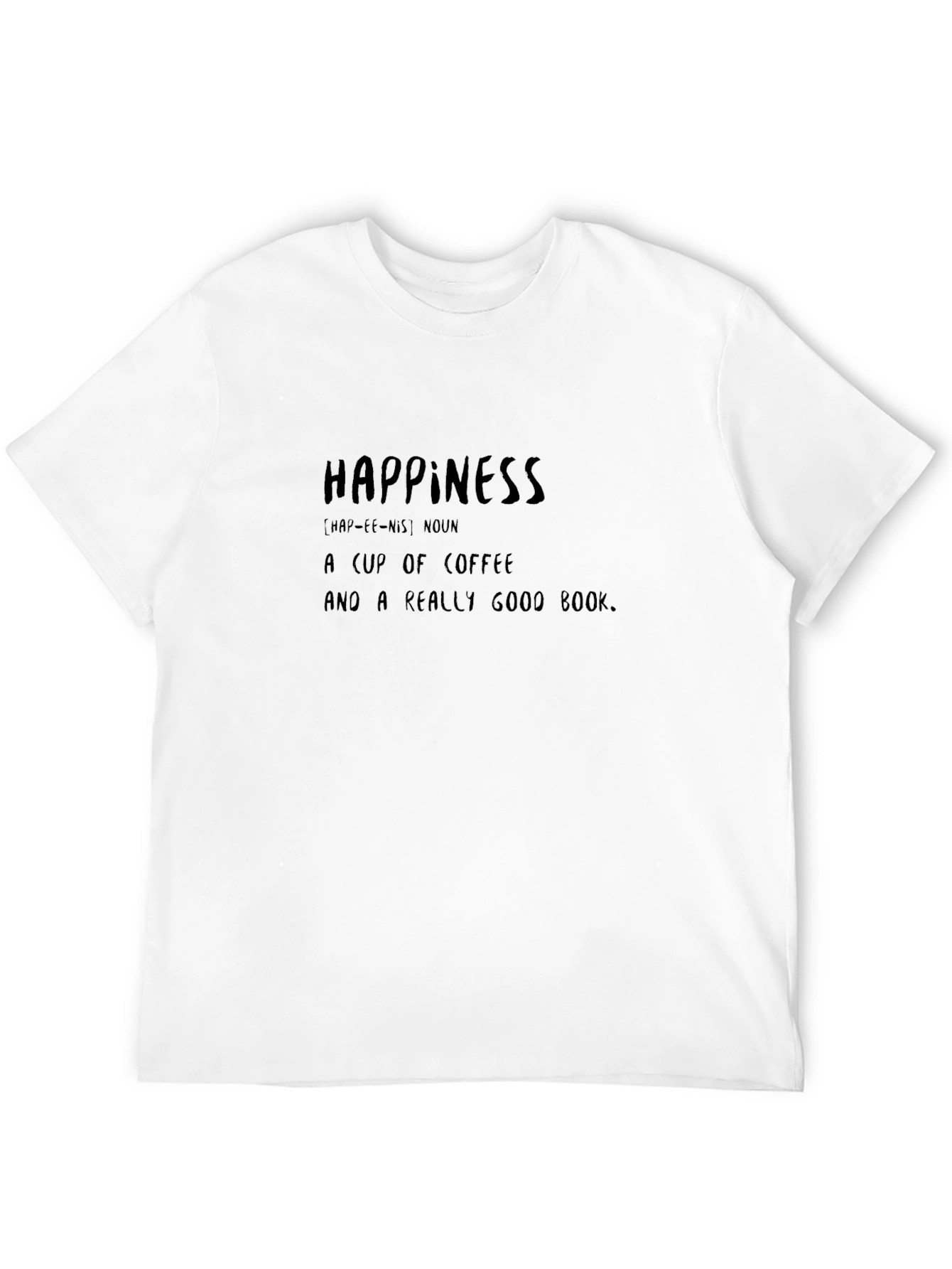 Happiness Definition Black T-Shirt