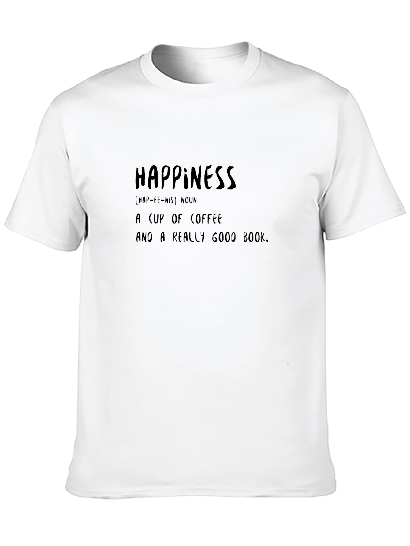 Happiness Definition Black T-Shirt