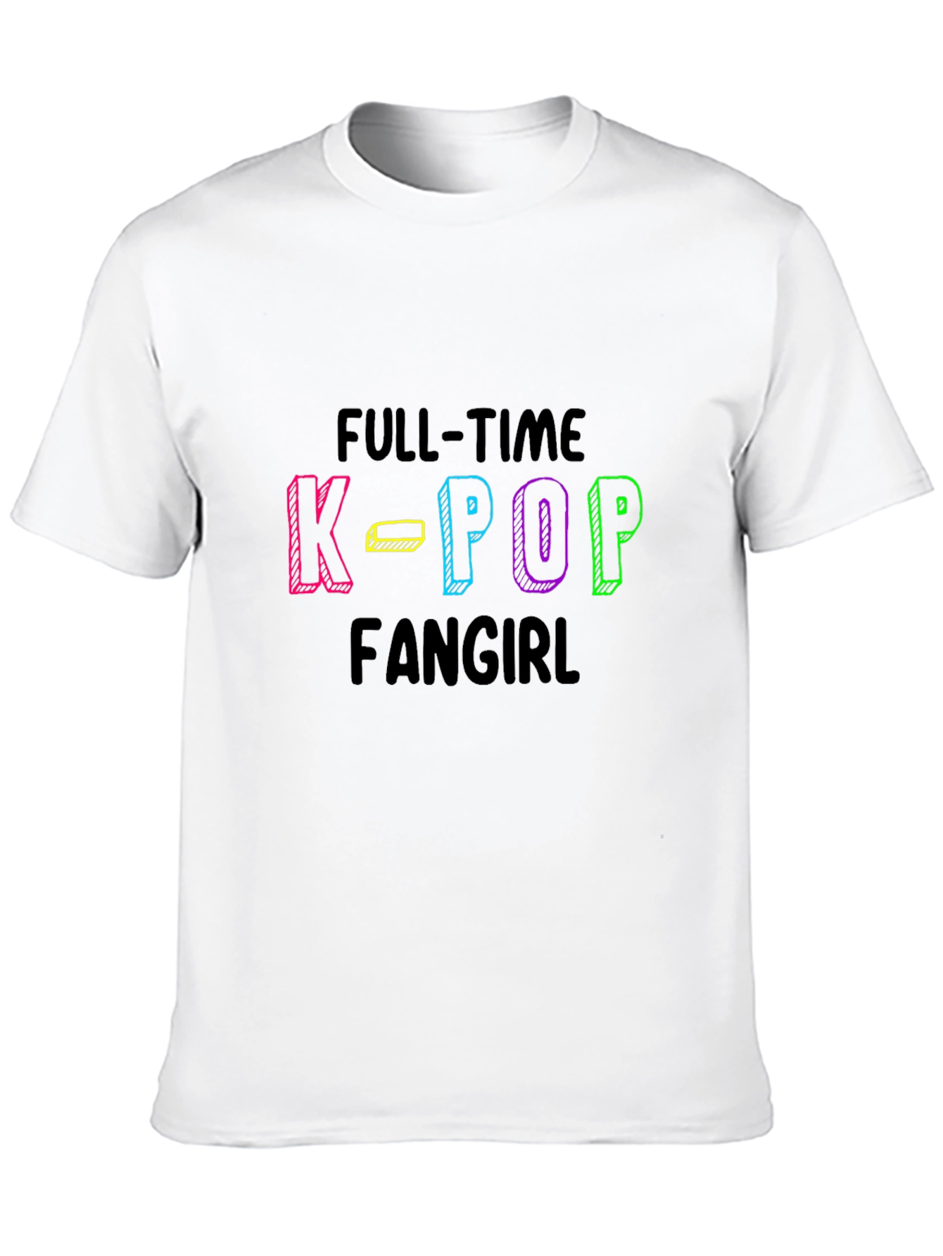 Full-Time K-Pop Fangirl Black T-Shirt