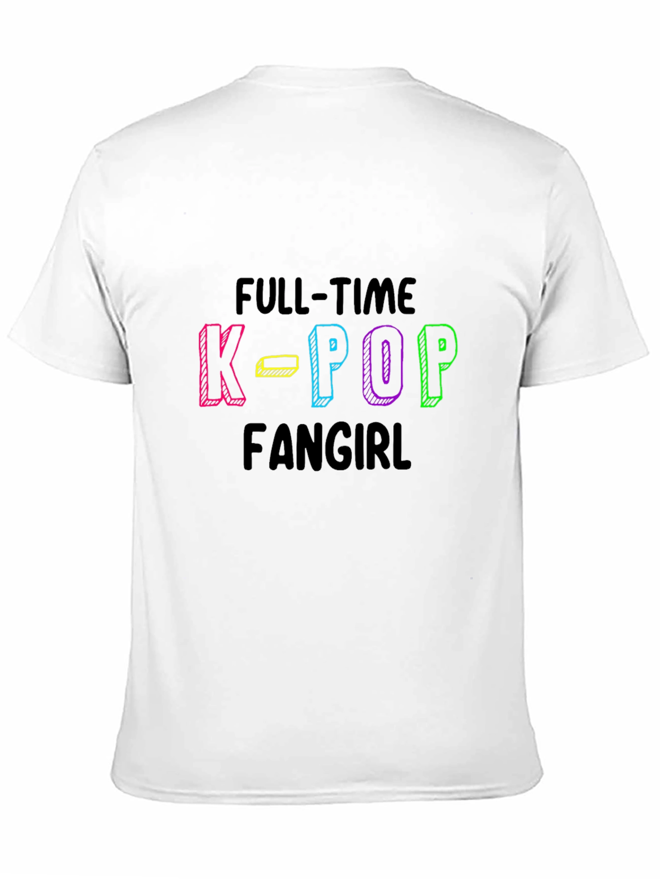 Full-Time K-Pop Fangirl Black T-Shirt